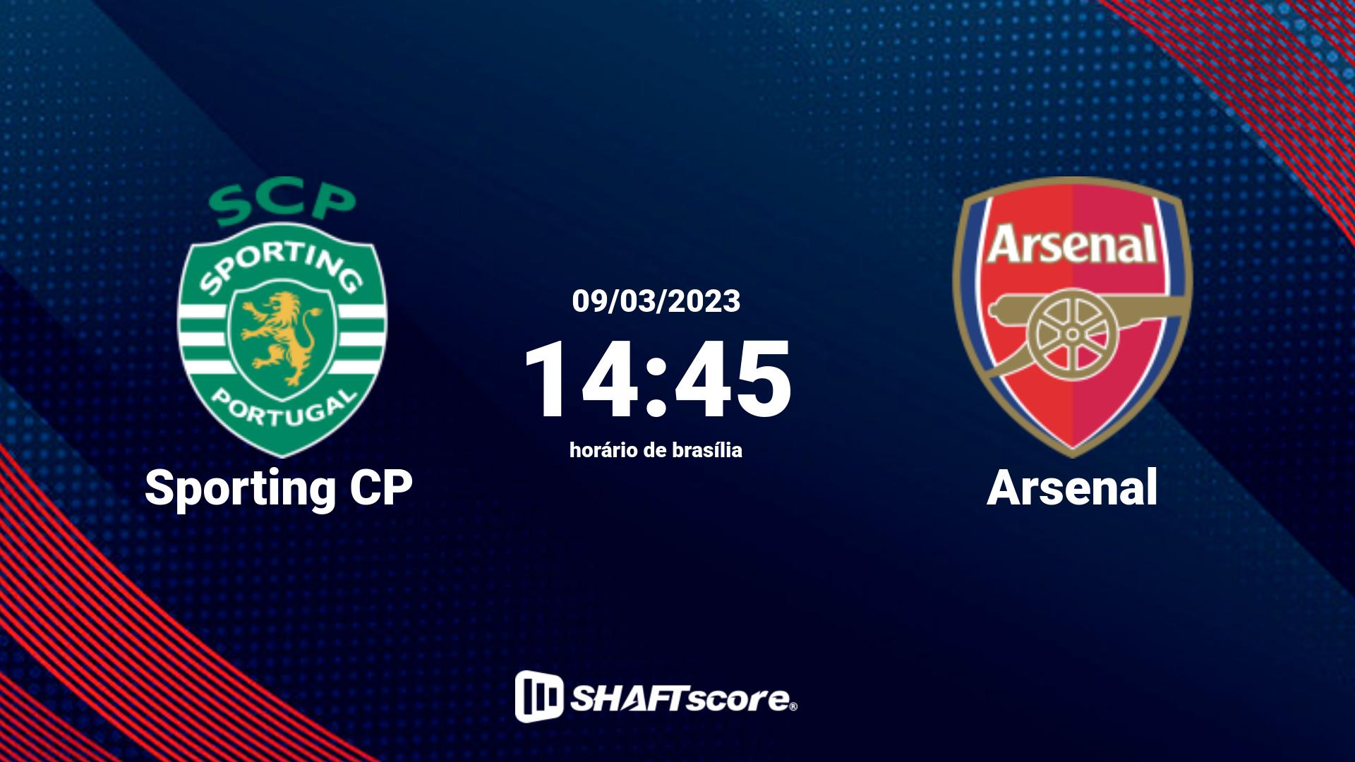 Estatísticas do jogo Sporting CP vs Arsenal 09.03 14:45