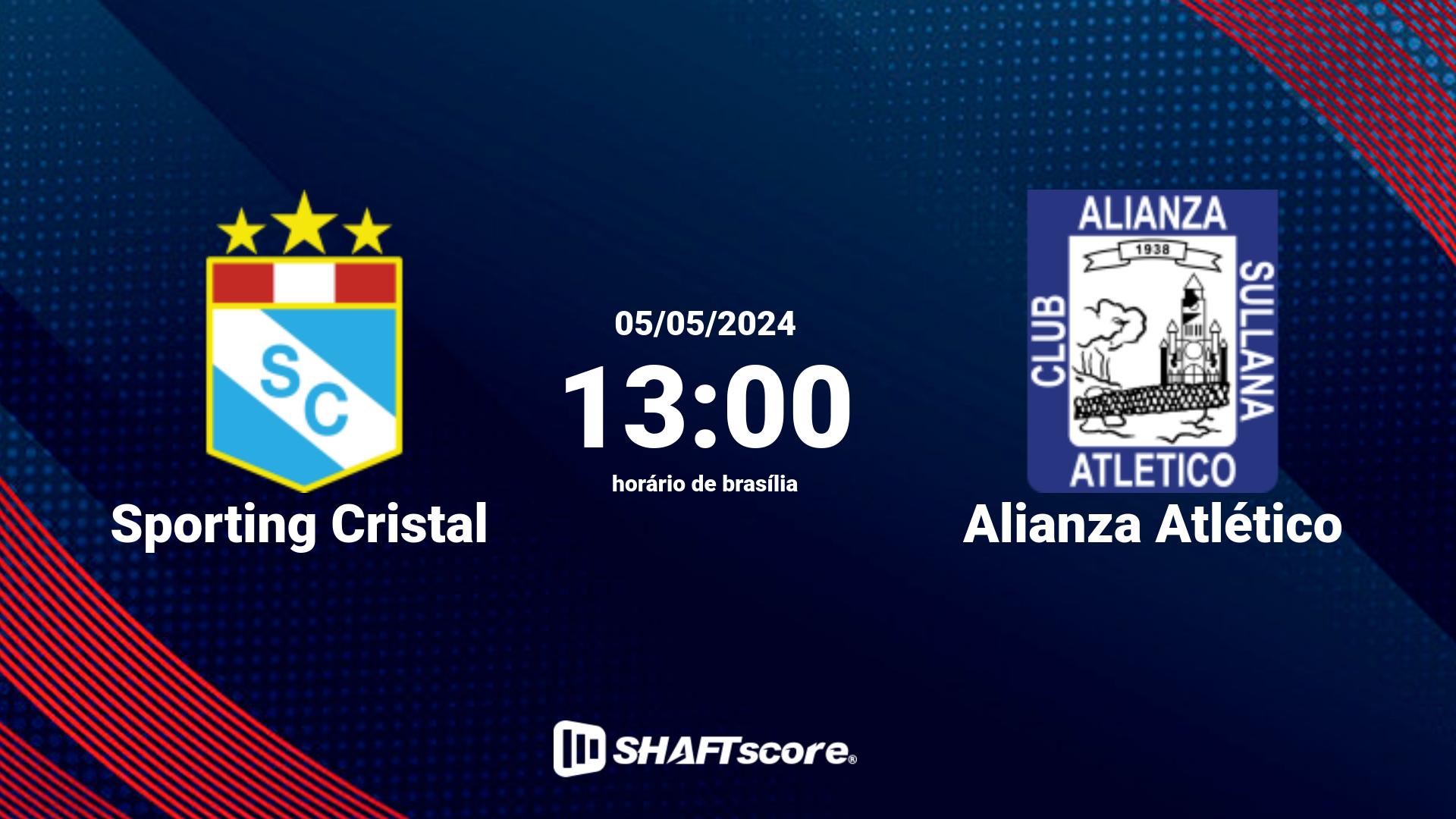 Estatísticas do jogo Sporting Cristal vs Alianza Atlético 05.05 13:00