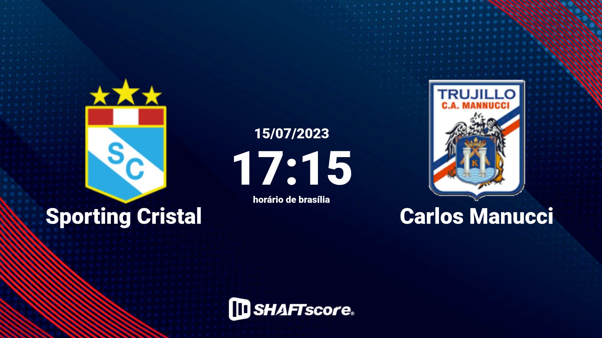 Estatísticas do jogo Sporting Cristal vs Carlos Manucci 15.07 17:15