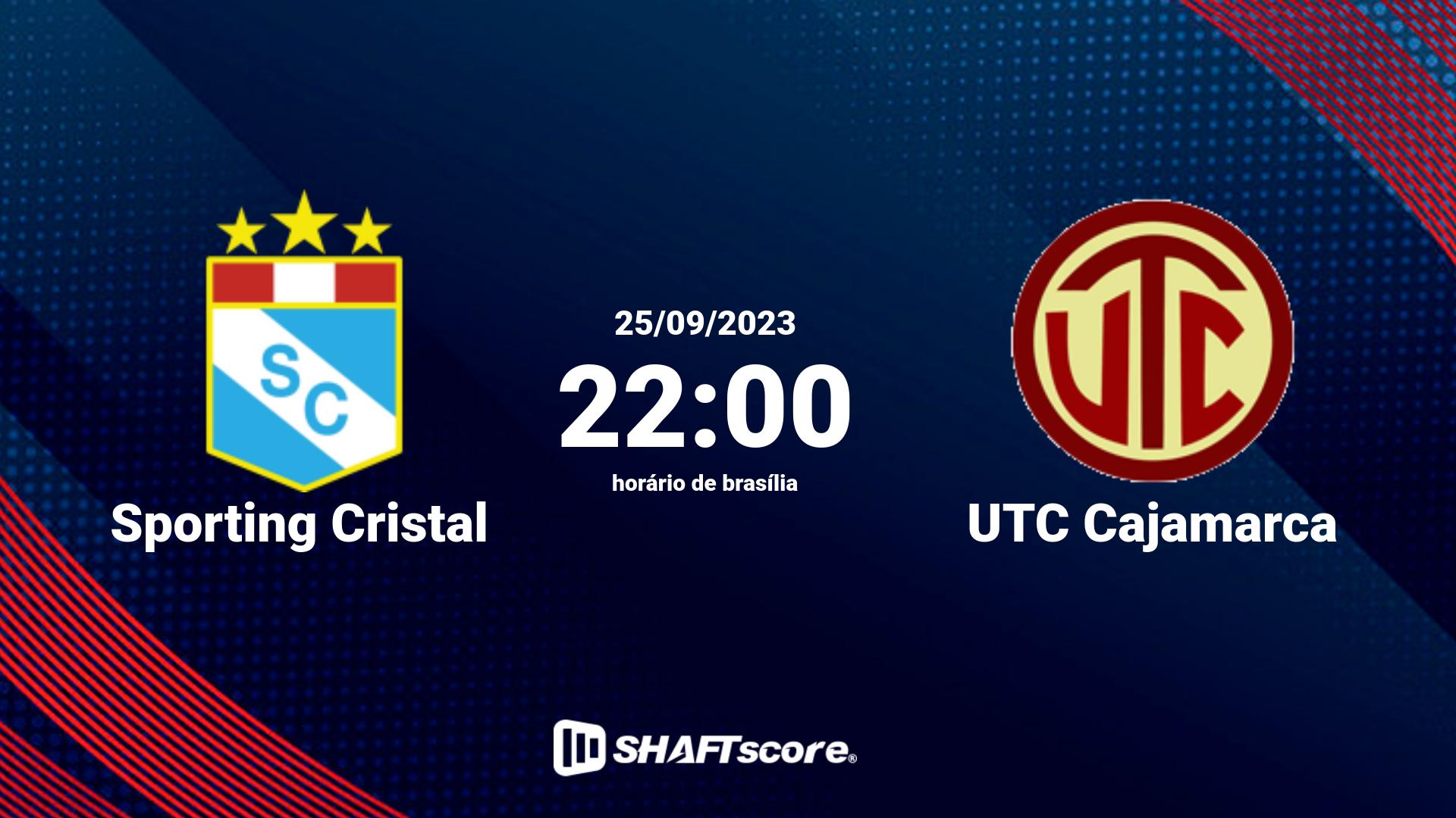 Estatísticas do jogo Sporting Cristal vs UTC Cajamarca 25.09 22:00