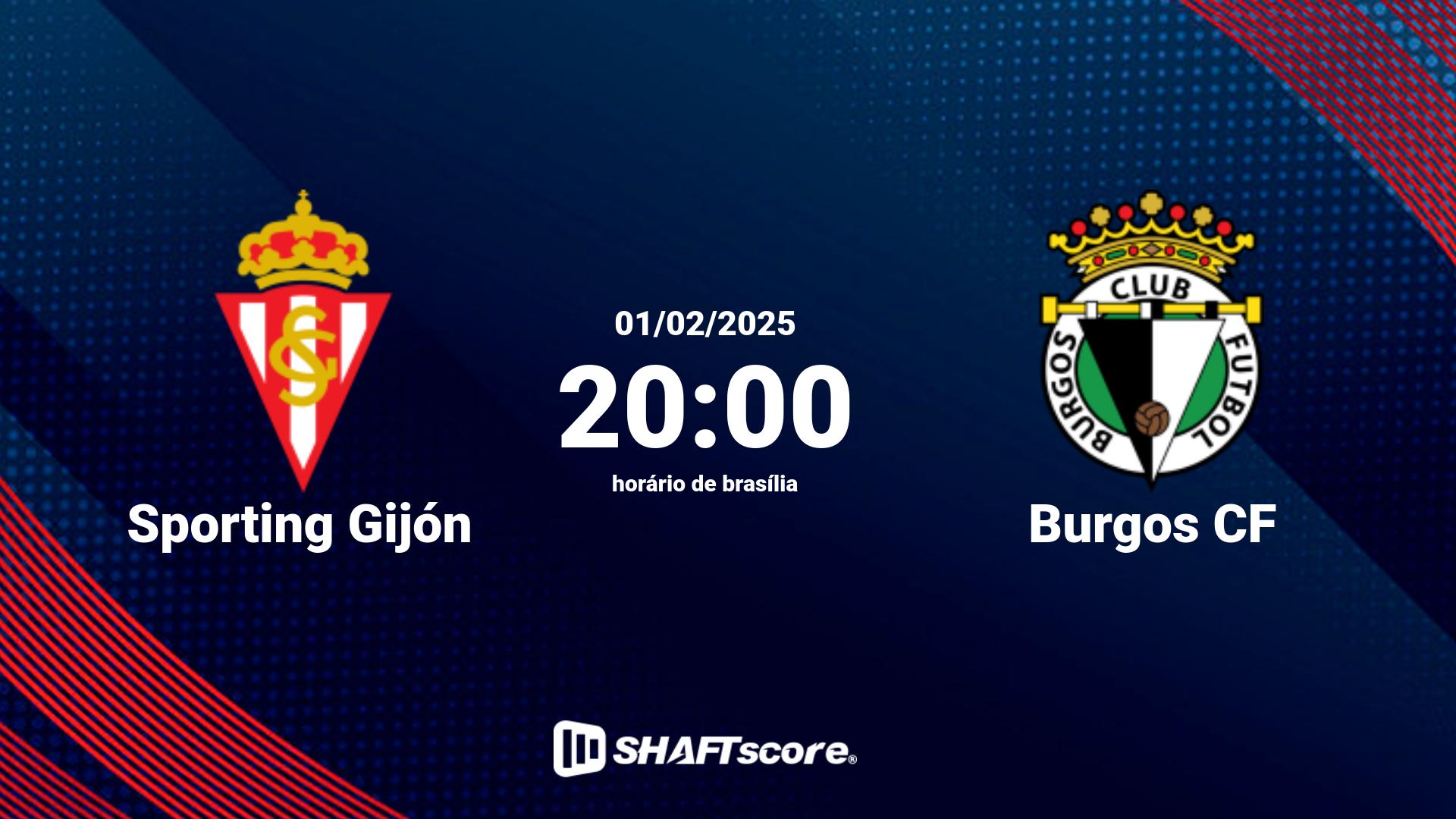 Estatísticas do jogo Sporting Gijón vs Burgos CF 01.02 20:00