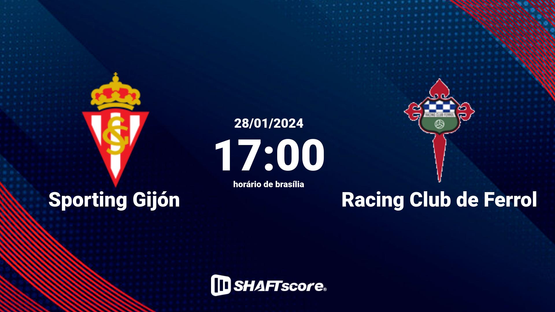 Estatísticas do jogo Sporting Gijón vs Racing Club de Ferrol 28.01 17:00