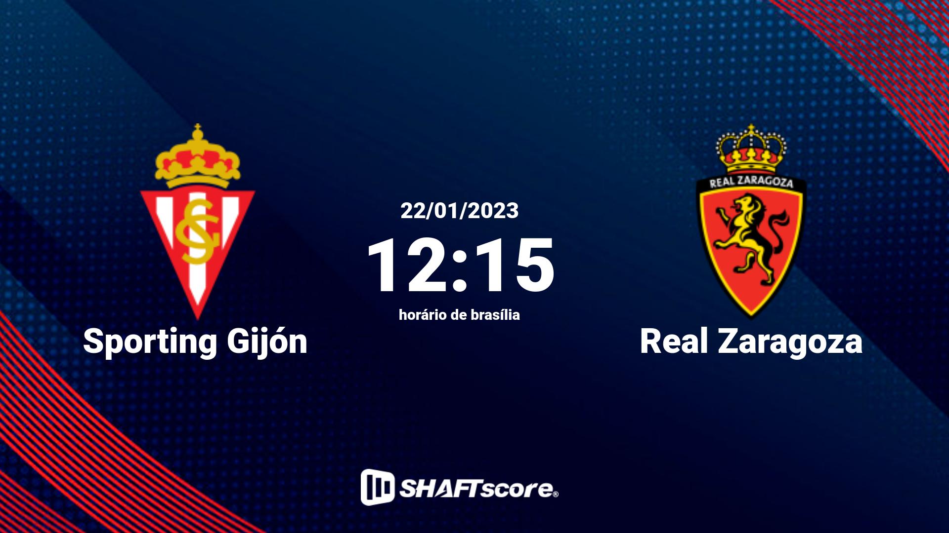 Estatísticas do jogo Sporting Gijón vs Real Zaragoza 22.01 12:15