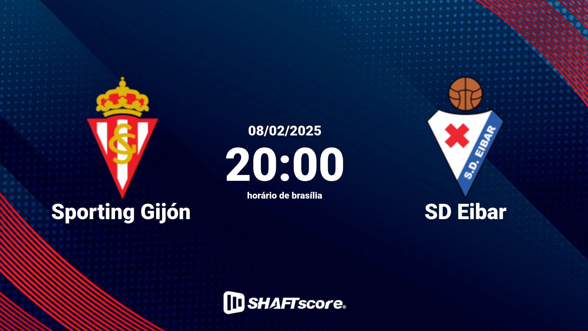 Estatísticas do jogo Sporting Gijón vs SD Eibar 08.02 20:00