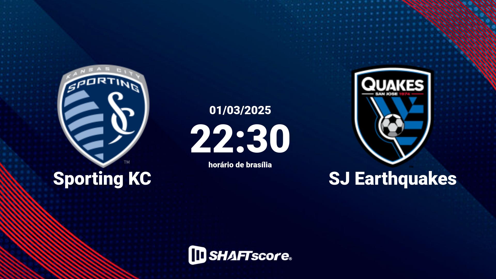 Estatísticas do jogo Sporting KC vs SJ Earthquakes 01.03 22:30