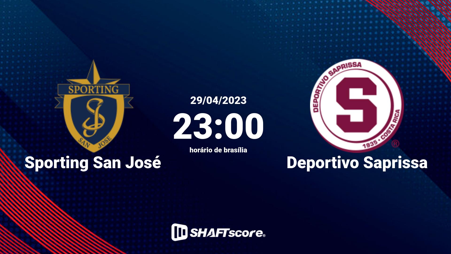 Estatísticas do jogo Sporting San José vs Deportivo Saprissa 29.04 23:00