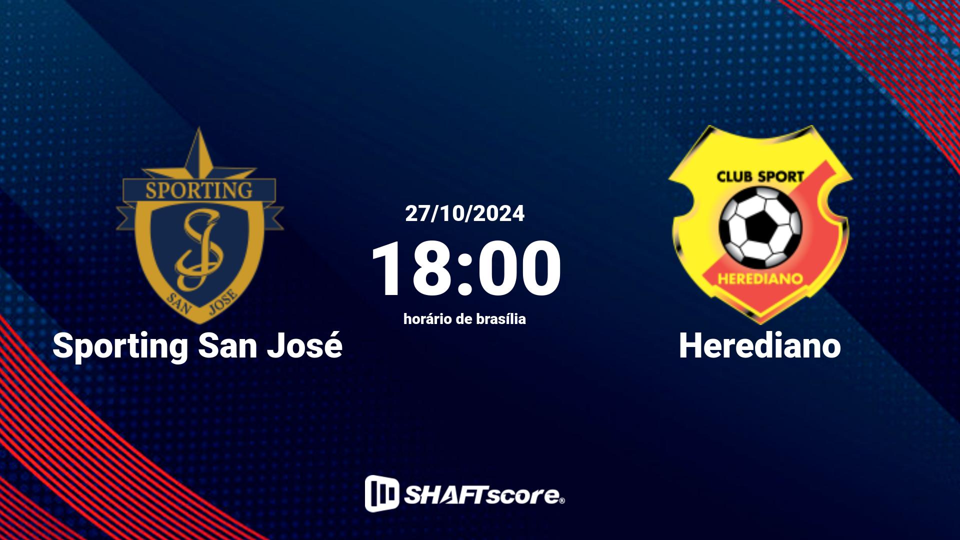 Estatísticas do jogo Sporting San José vs Herediano 27.10 18:00