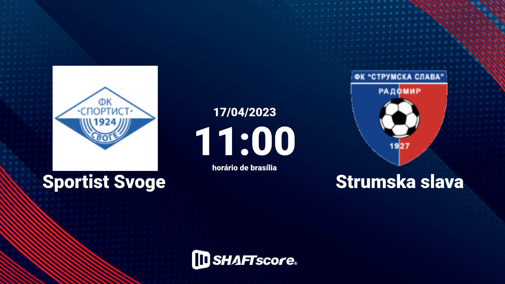 Estatísticas do jogo Sportist Svoge vs Strumska slava 17.04 11:00