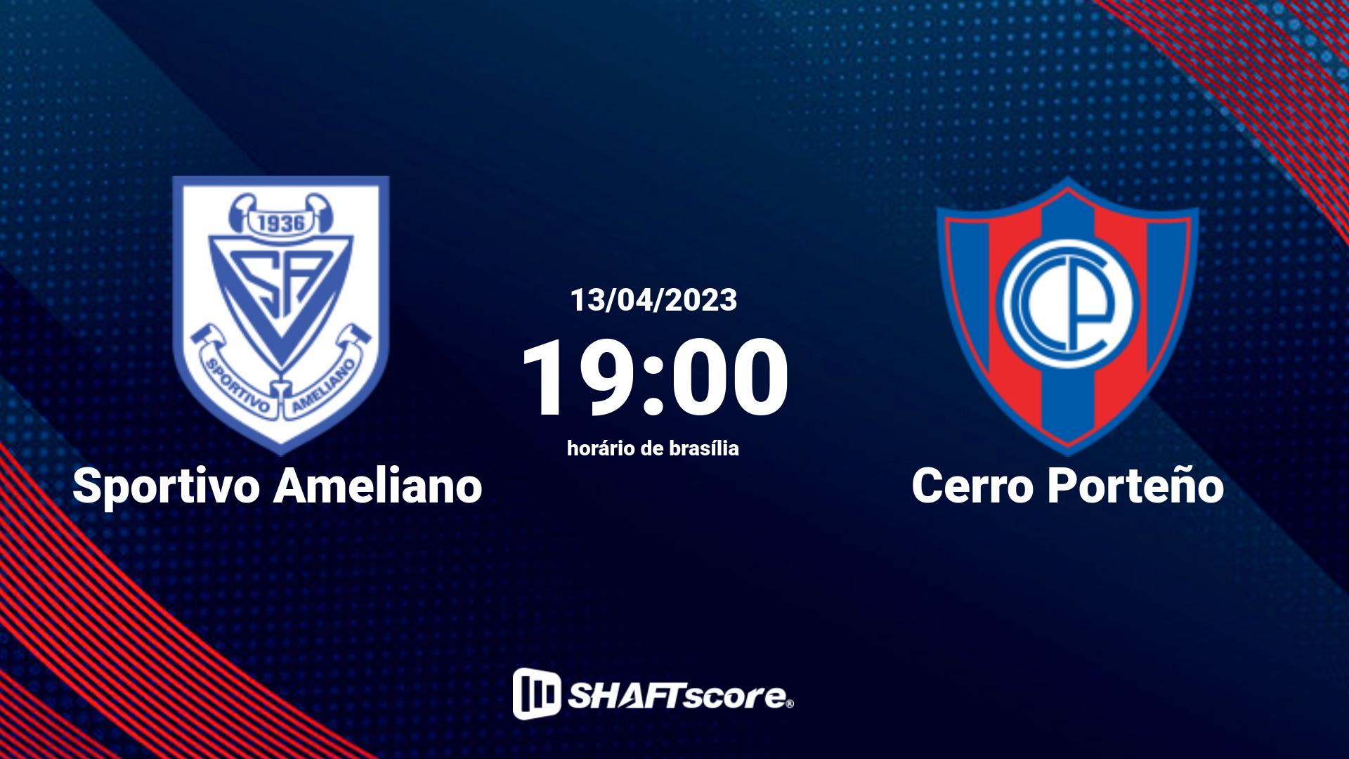 Estatísticas do jogo Sportivo Ameliano vs Cerro Porteño 13.04 19:00