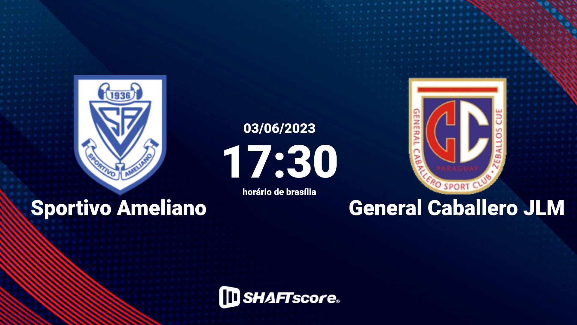 Estatísticas do jogo Sportivo Ameliano vs General Caballero JLM 03.06 17:30