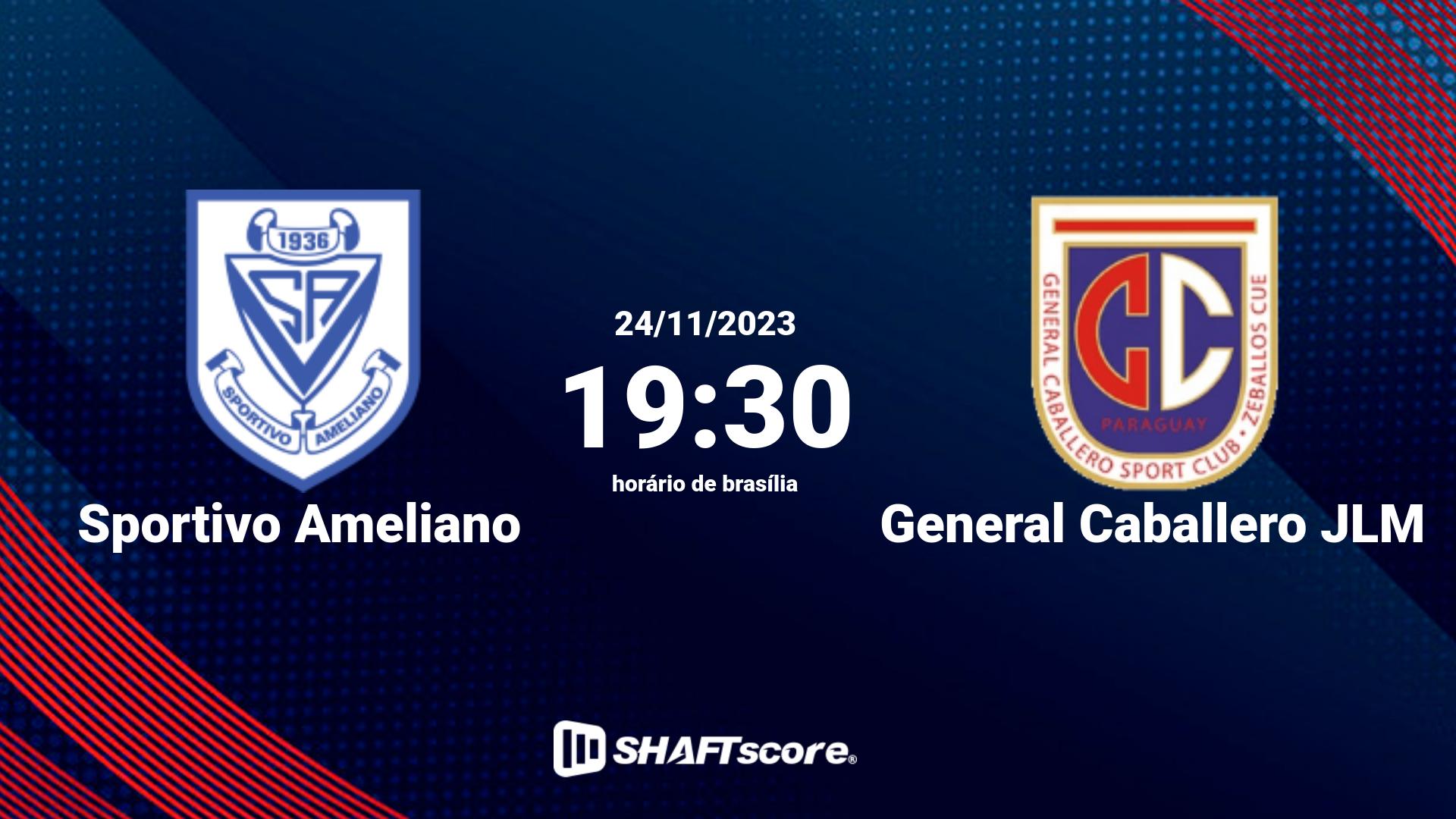 Estatísticas do jogo Sportivo Ameliano vs General Caballero JLM 24.11 19:30