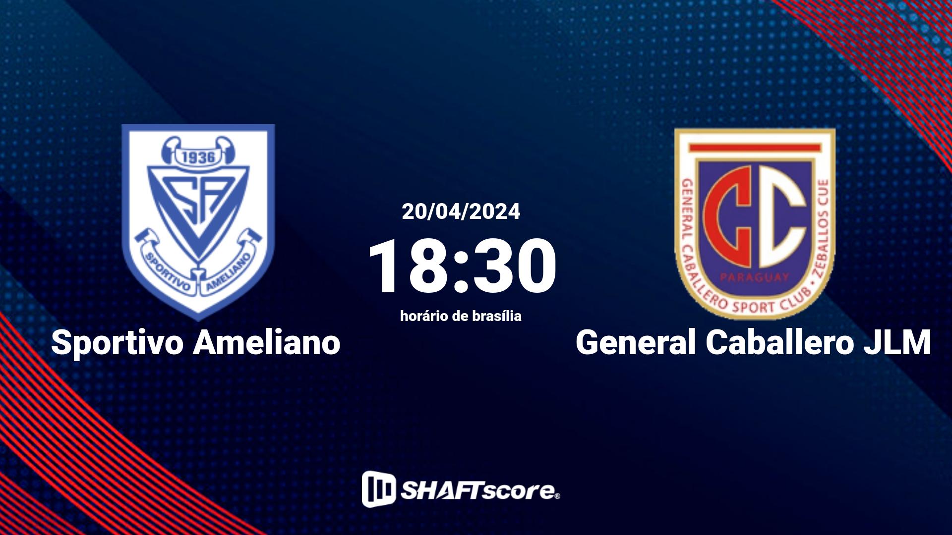 Estatísticas do jogo Sportivo Ameliano vs General Caballero JLM 20.04 18:30