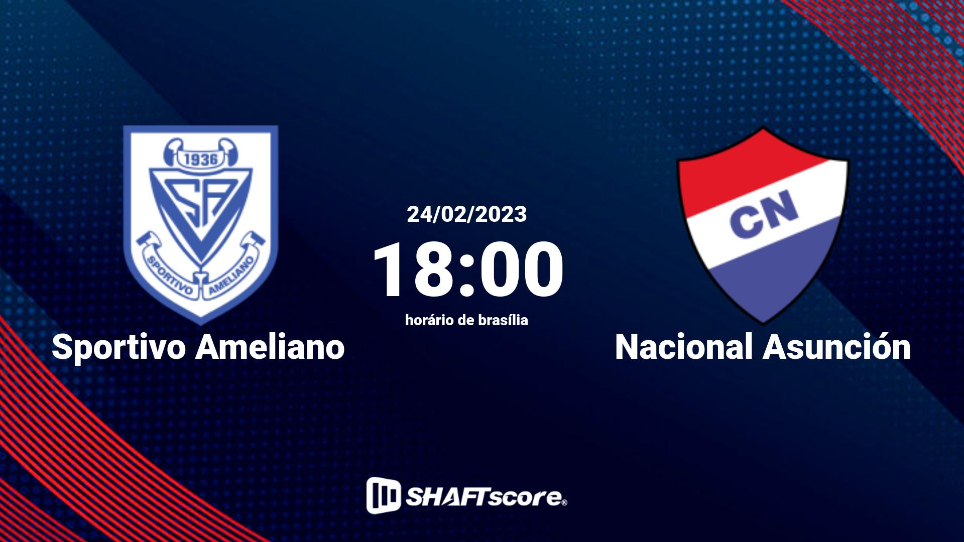 Estatísticas do jogo Sportivo Ameliano vs Nacional Asunción 24.02 18:00