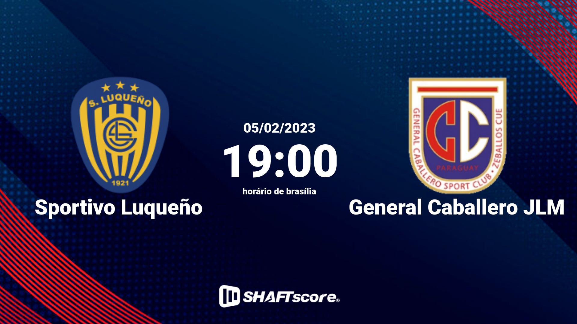 Estatísticas do jogo Sportivo Luqueño vs General Caballero JLM 05.02 19:00