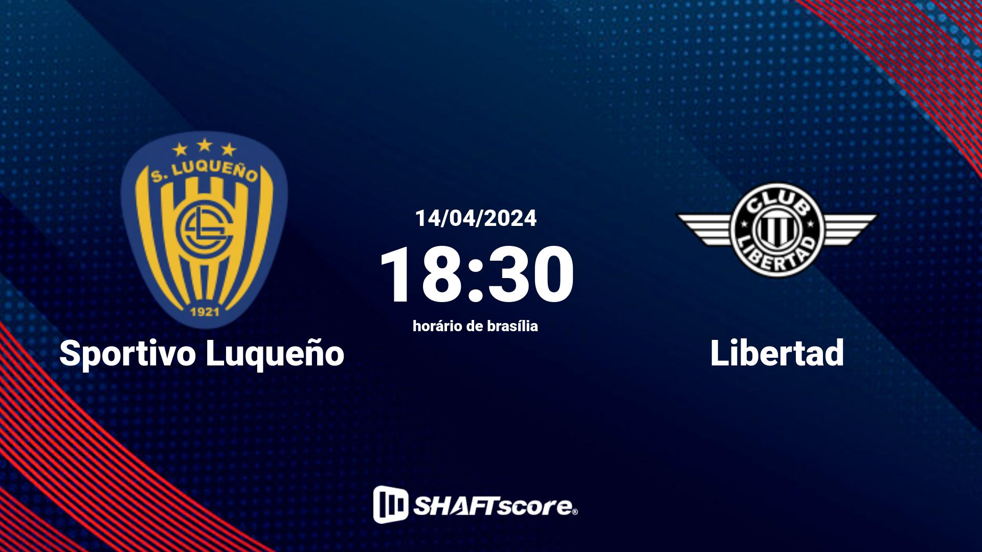 Estatísticas do jogo Sportivo Luqueño vs Libertad 14.04 18:30