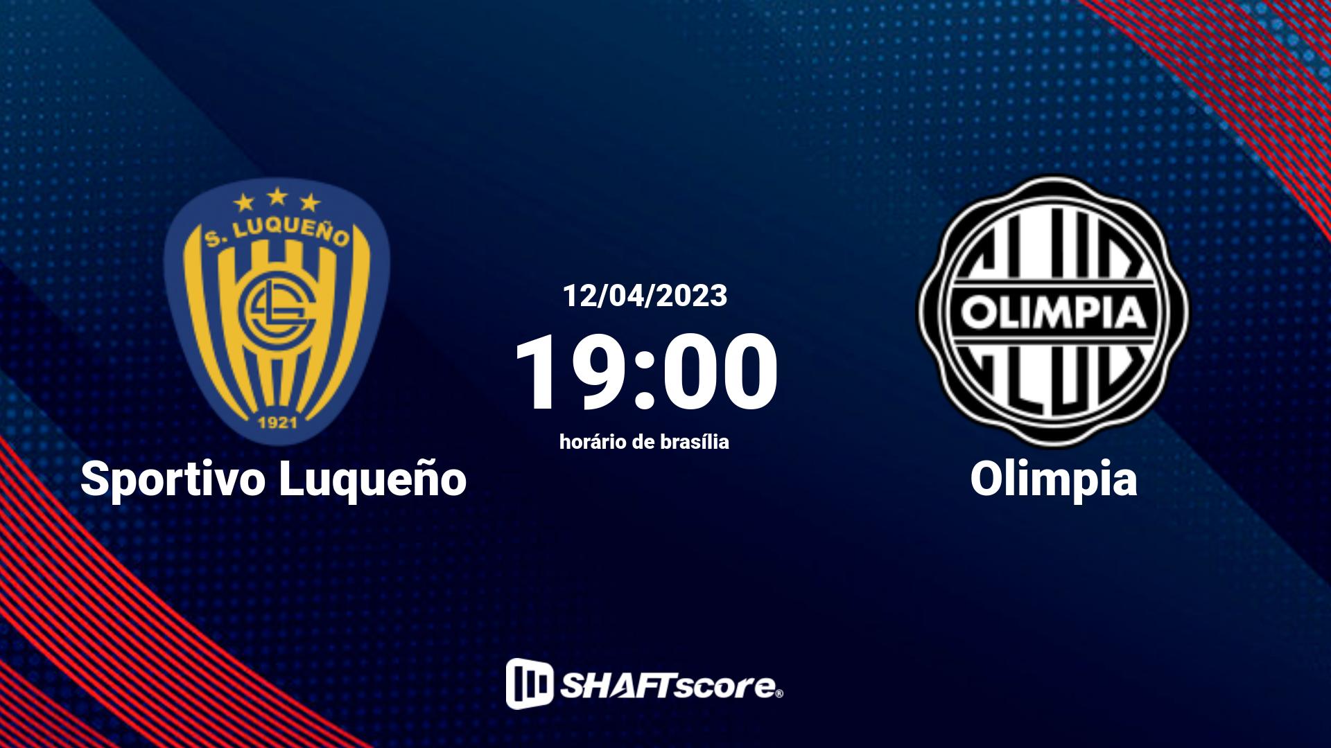 Estatísticas do jogo Sportivo Luqueño vs Olimpia 12.04 19:00