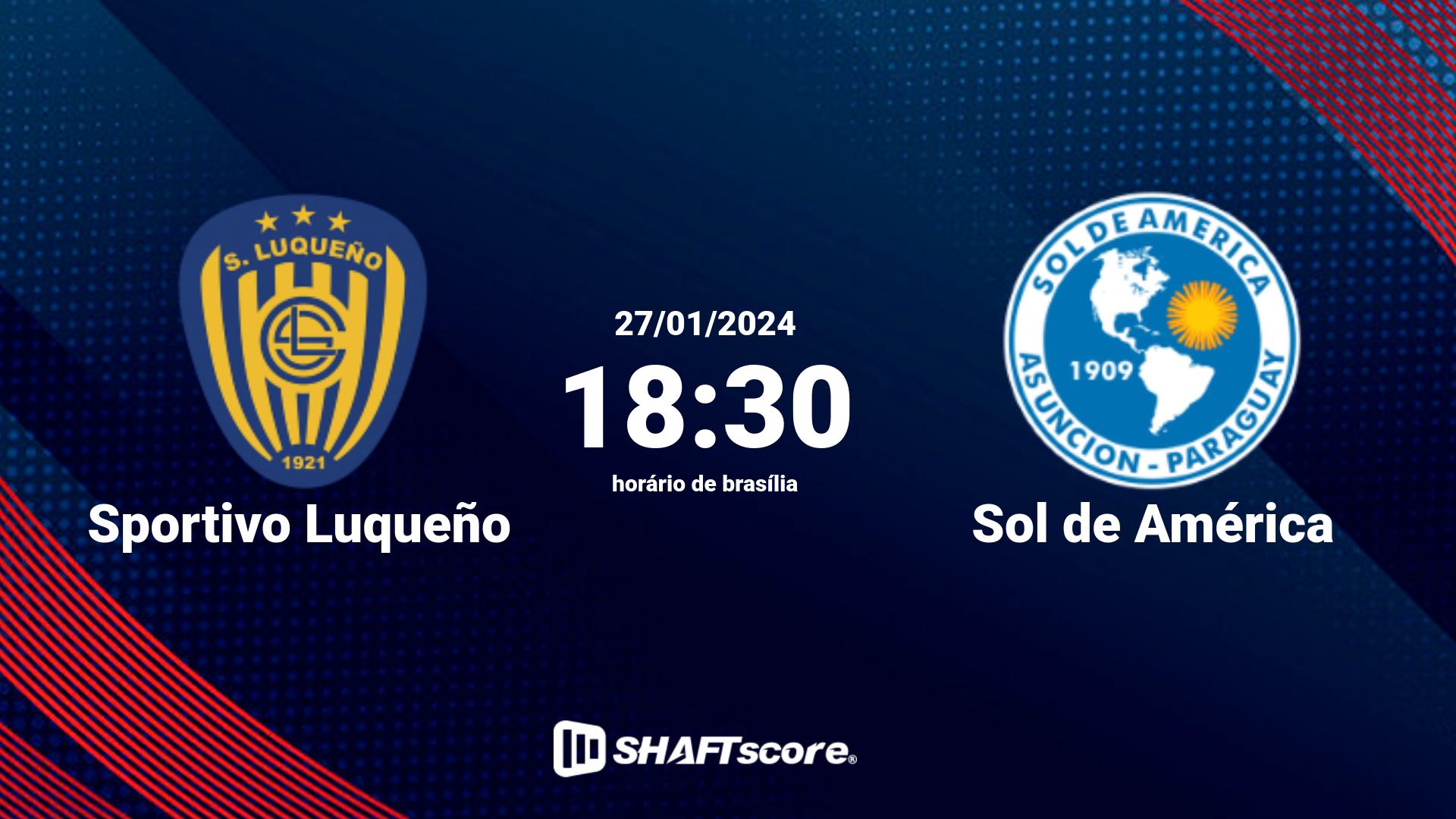 Estatísticas do jogo Sportivo Luqueño vs Sol de América 27.01 18:30