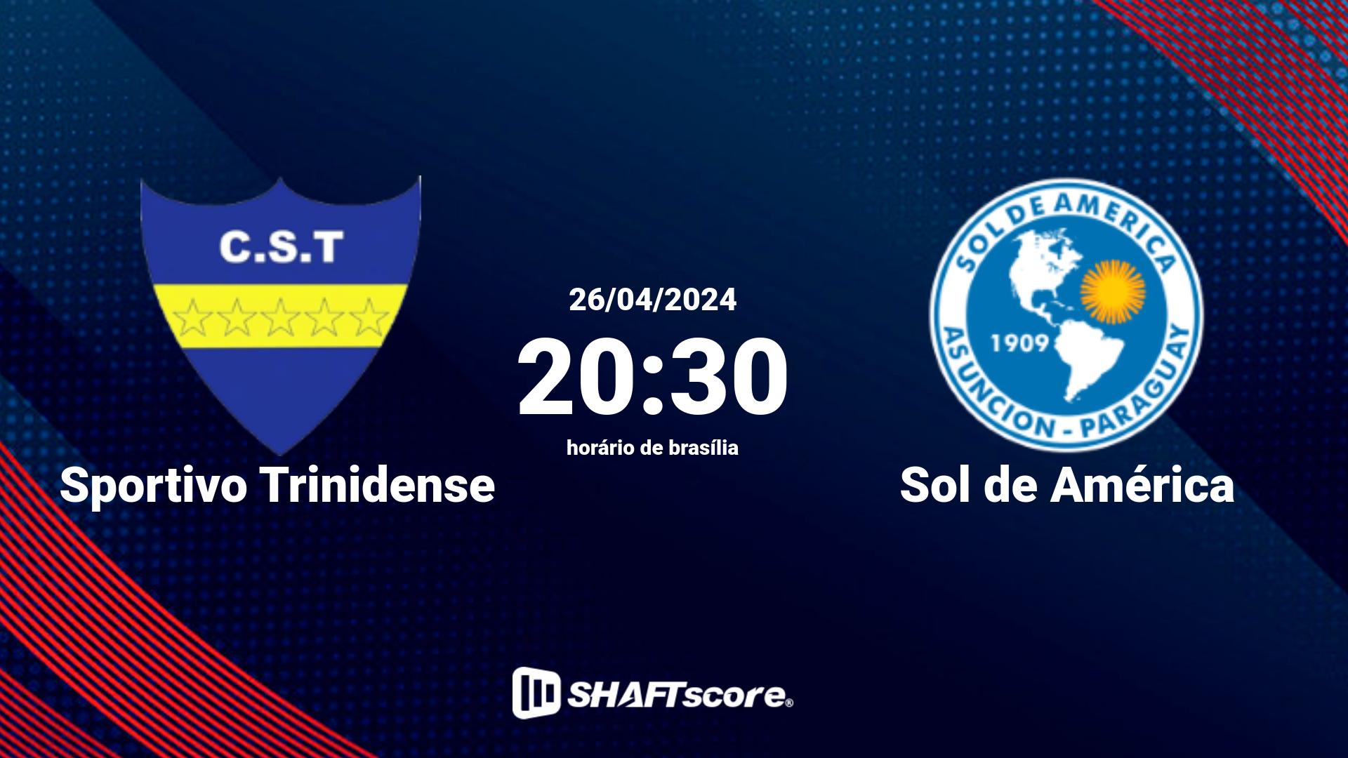 Estatísticas do jogo Sportivo Trinidense vs Sol de América 26.04 20:30