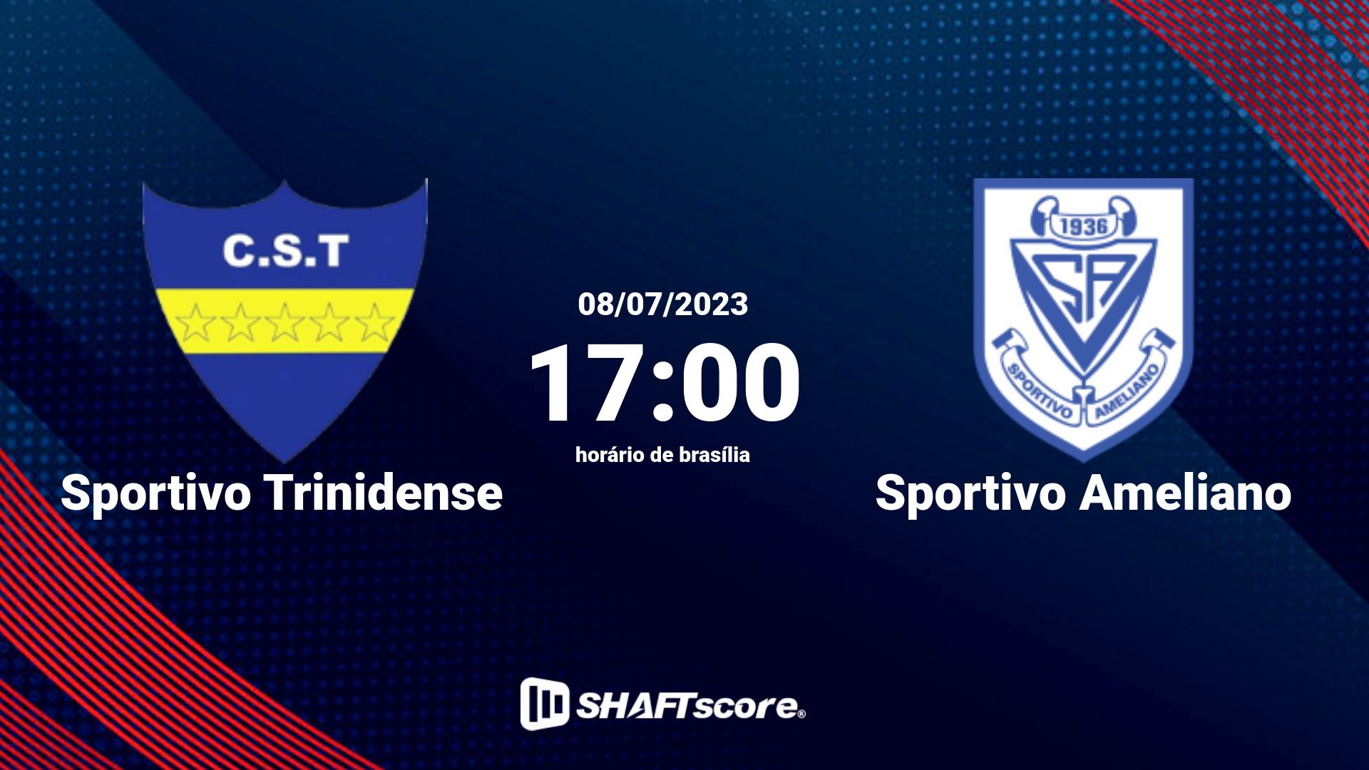 Estatísticas do jogo Sportivo Trinidense vs Sportivo Ameliano 08.07 17:00