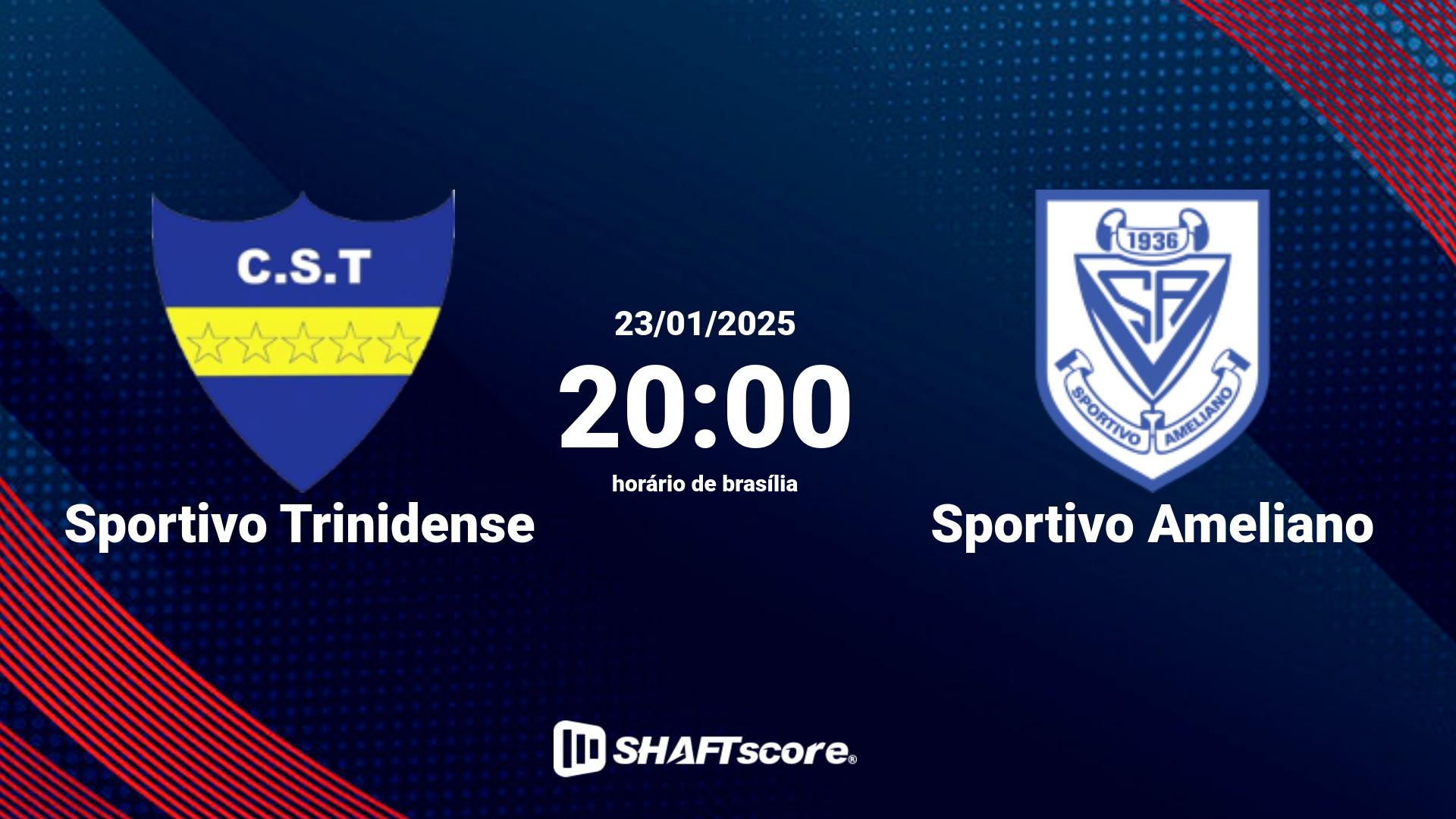 Estatísticas do jogo Sportivo Trinidense vs Sportivo Ameliano 23.01 20:00