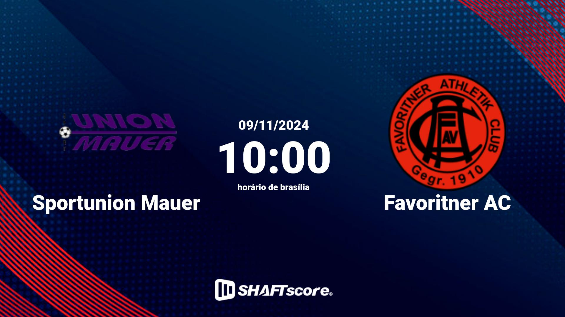 Estatísticas do jogo Sportunion Mauer vs Favoritner AC 09.11 10:00