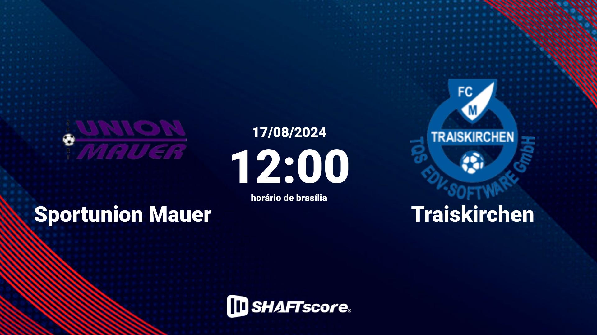 Estatísticas do jogo Sportunion Mauer vs Traiskirchen 17.08 12:00