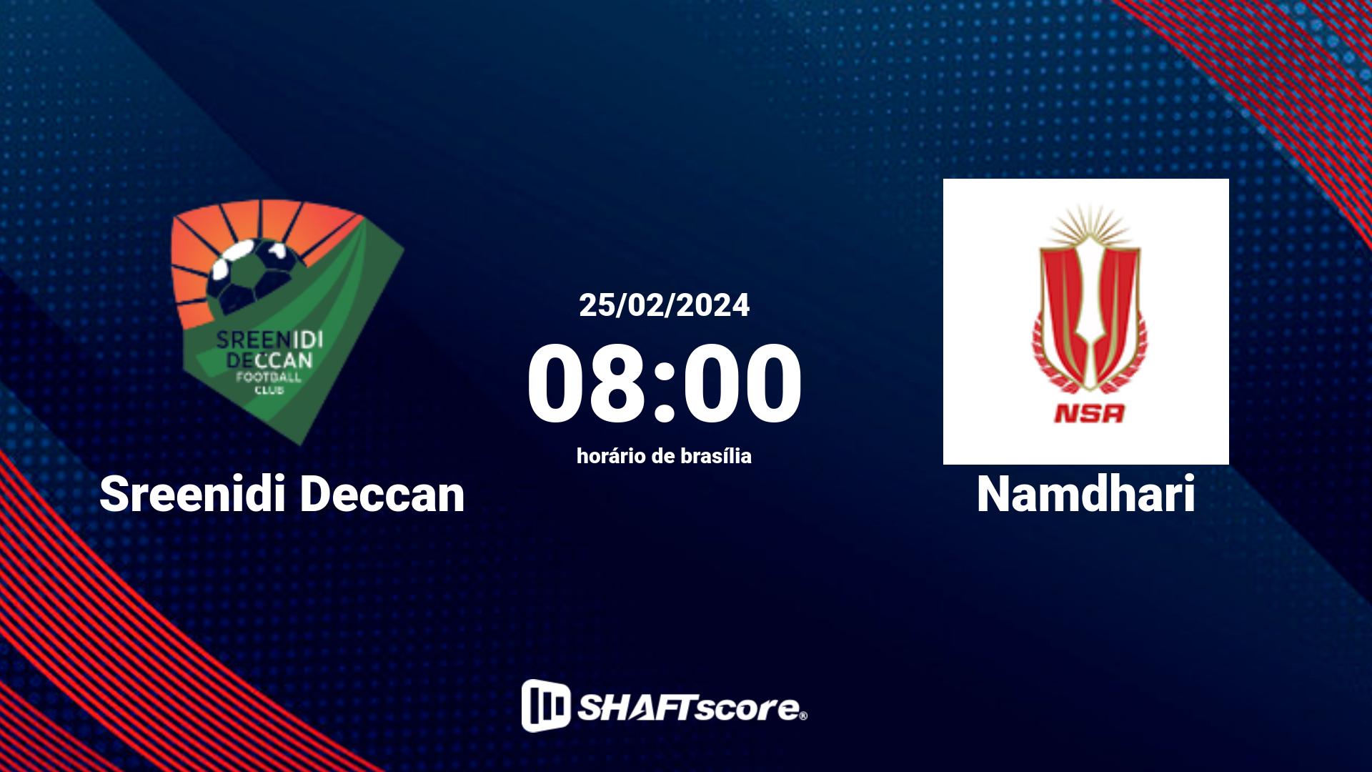 Estatísticas do jogo Sreenidi Deccan vs Namdhari 25.02 08:00