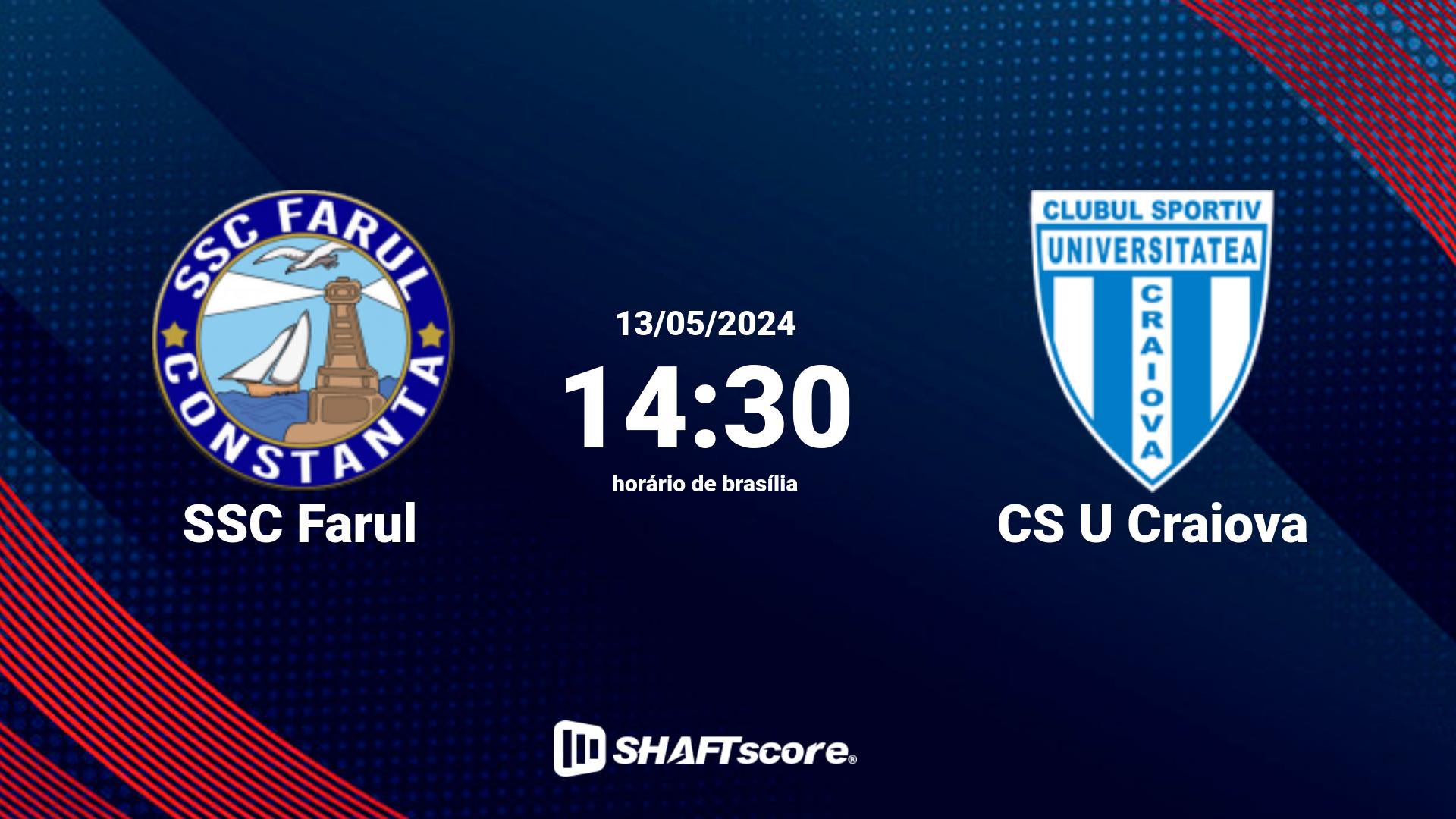 Estatísticas do jogo SSC Farul vs CS U Craiova 13.05 14:30