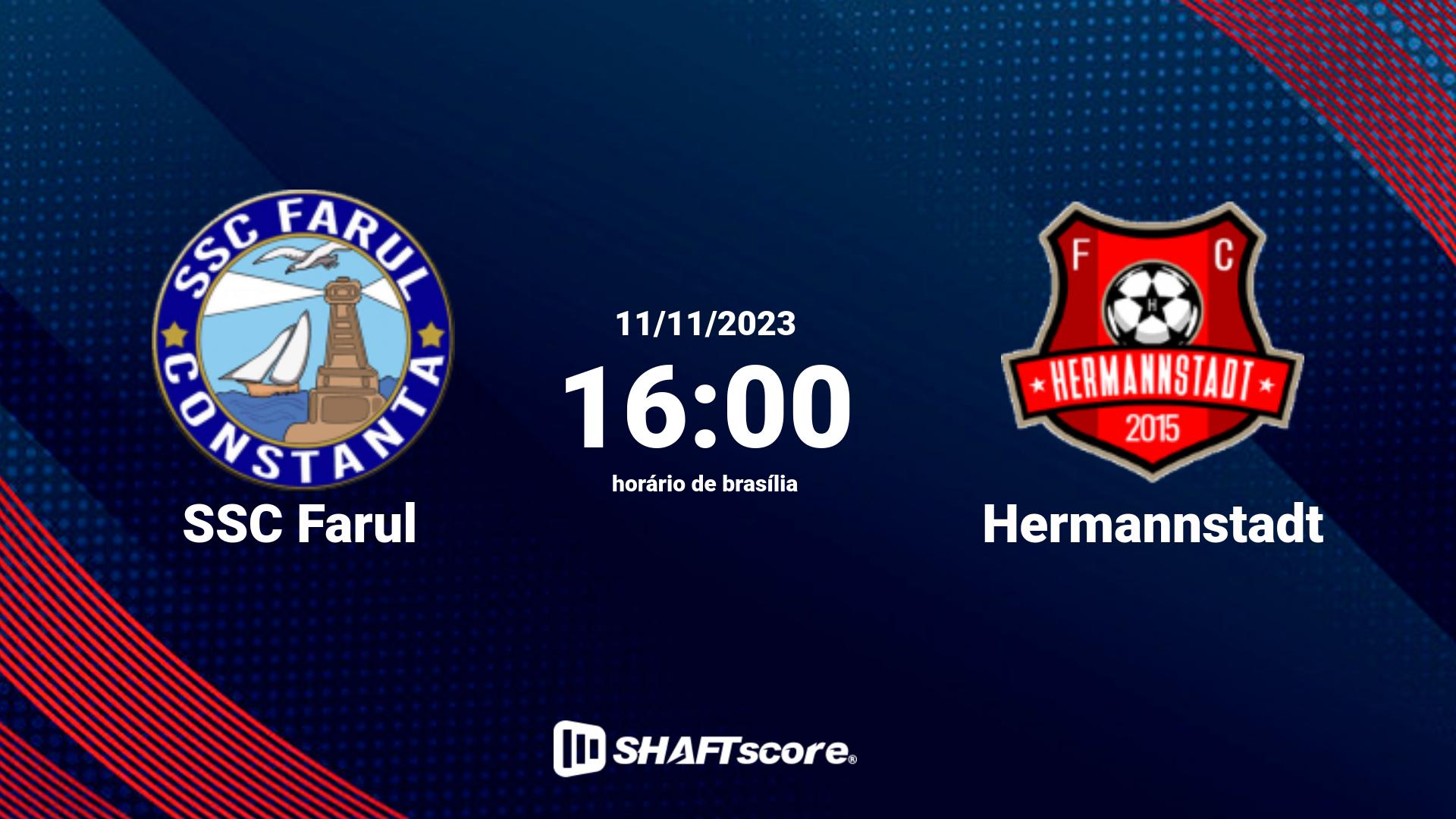 Estatísticas do jogo SSC Farul vs Hermannstadt 11.11 16:00