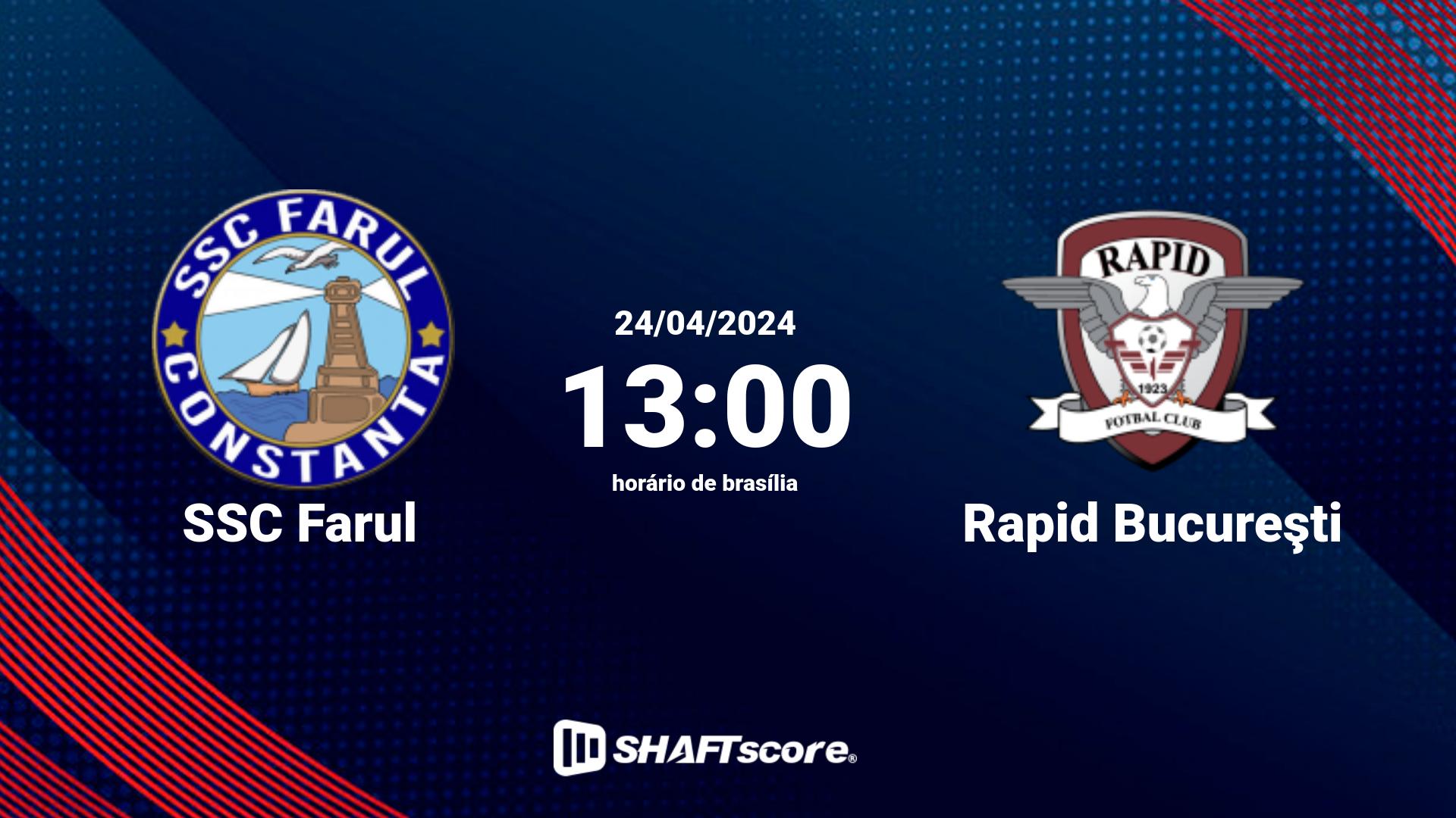 Estatísticas do jogo SSC Farul vs Rapid Bucureşti 24.04 13:00