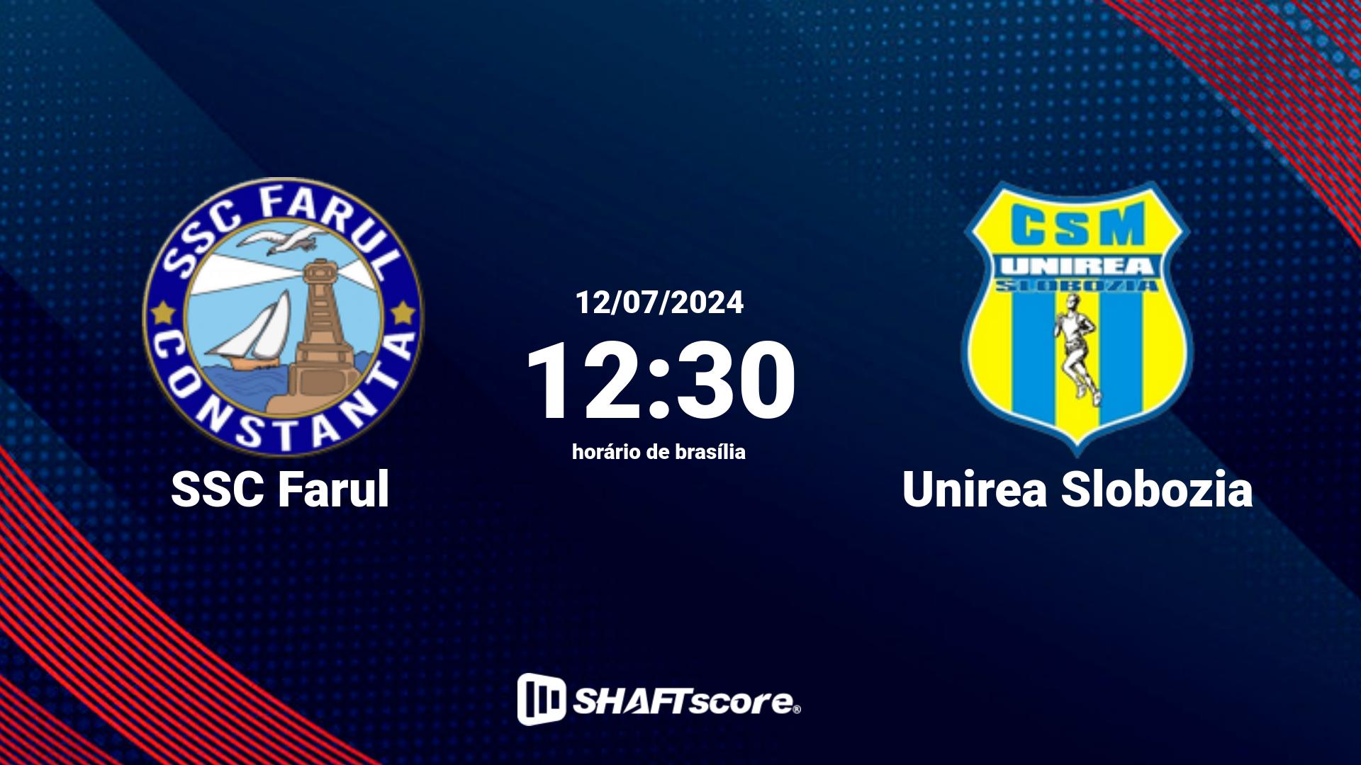 Estatísticas do jogo SSC Farul vs Unirea Slobozia 12.07 12:30