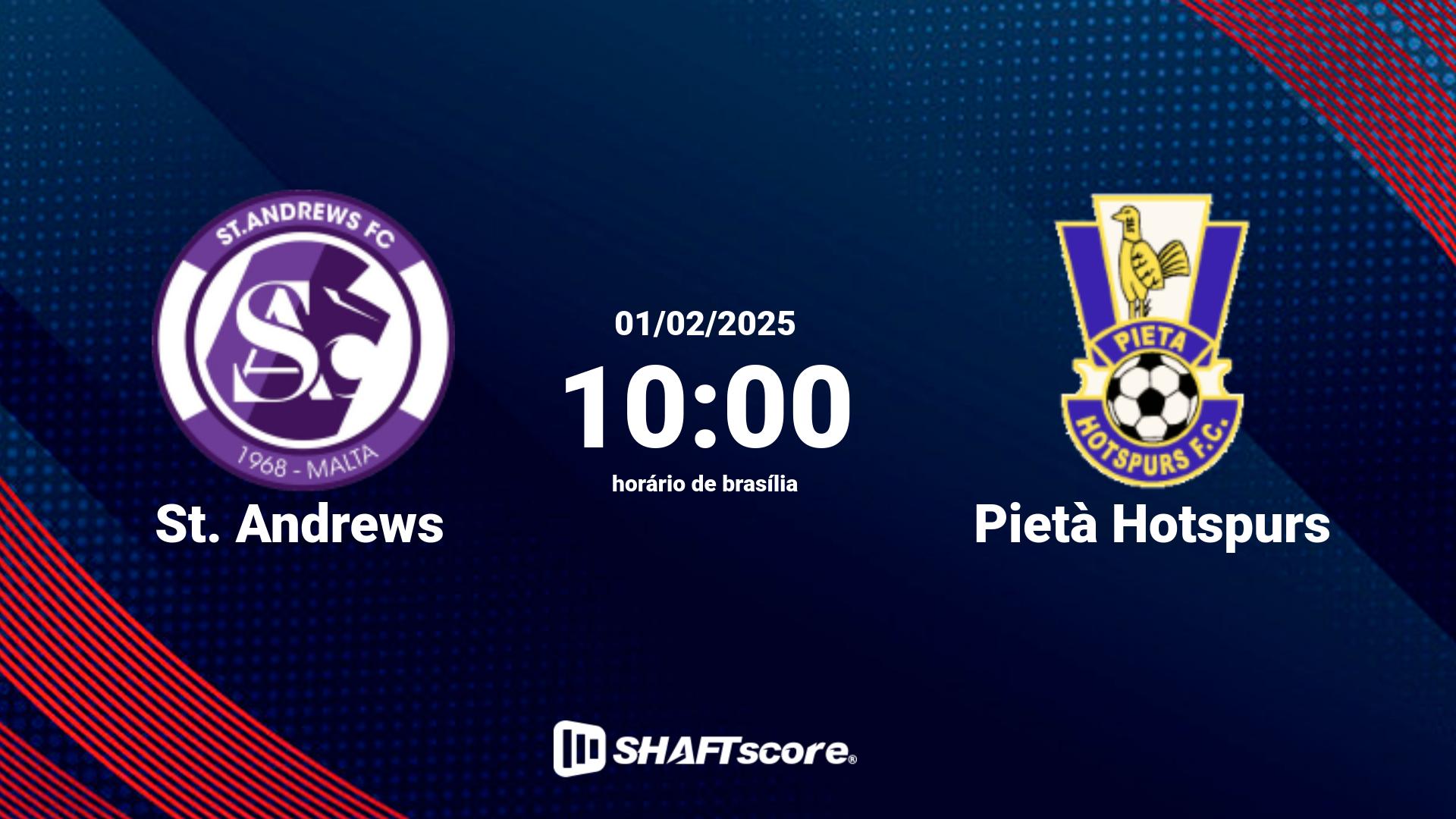 Estatísticas do jogo St. Andrews vs Pietà Hotspurs 01.02 10:00