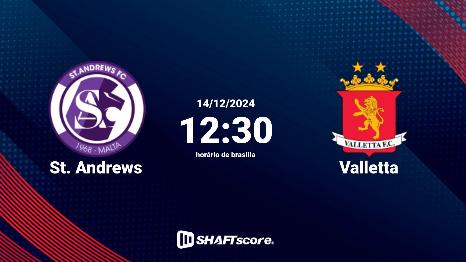 Estatísticas do jogo St. Andrews vs Valletta 14.12 12:30