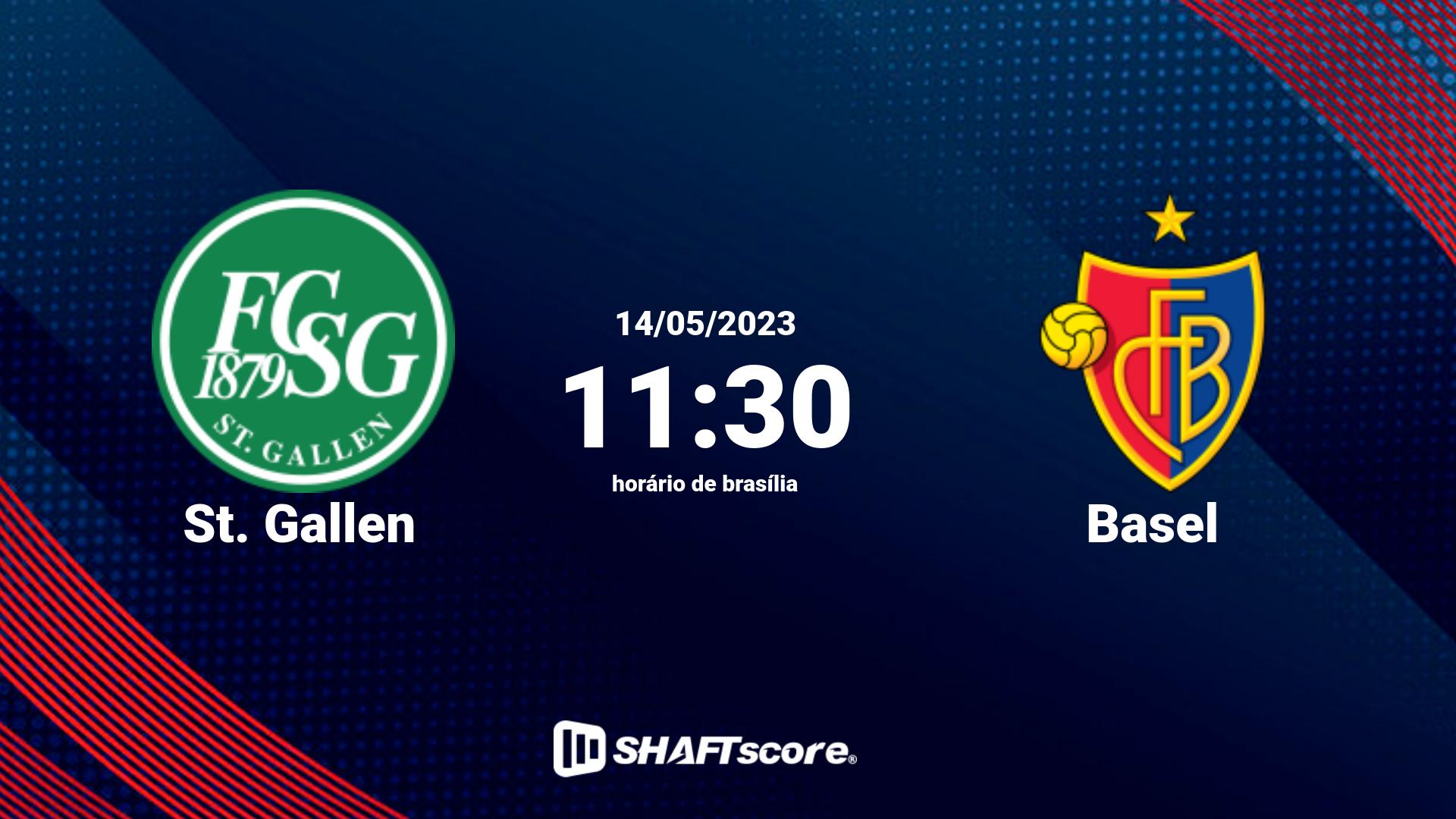 Estatísticas do jogo St. Gallen vs Basel 14.05 11:30