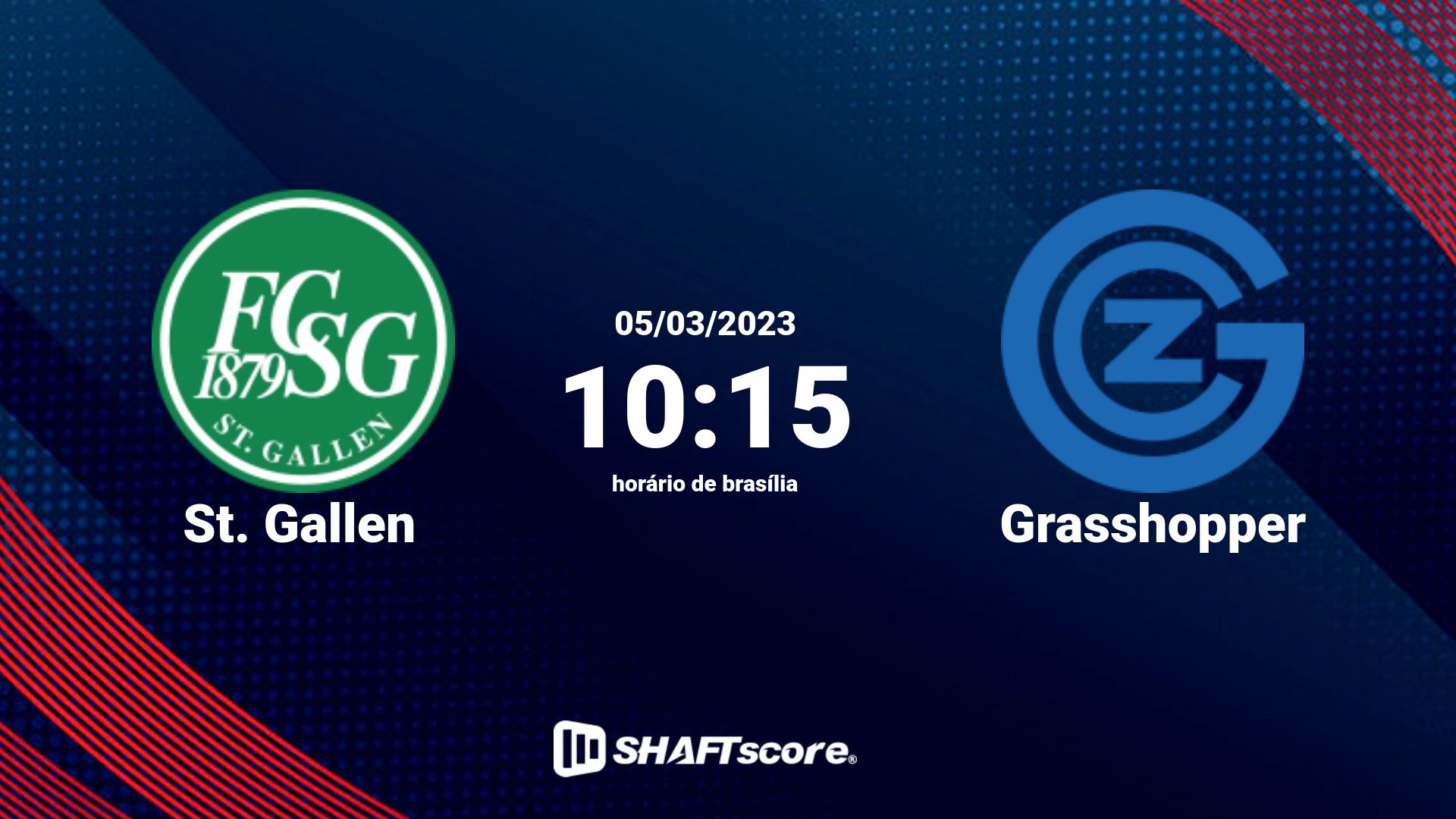 Estatísticas do jogo St. Gallen vs Grasshopper 05.03 10:15