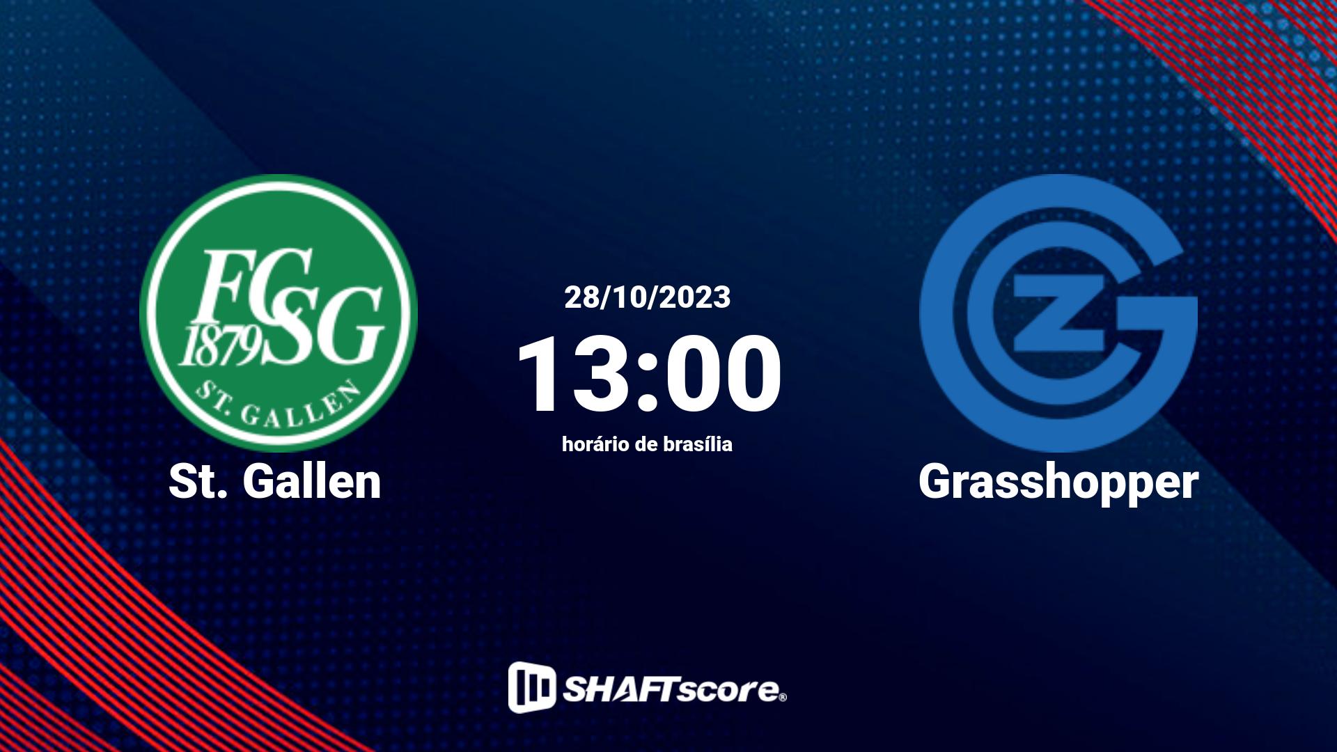 Estatísticas do jogo St. Gallen vs Grasshopper 28.10 13:00