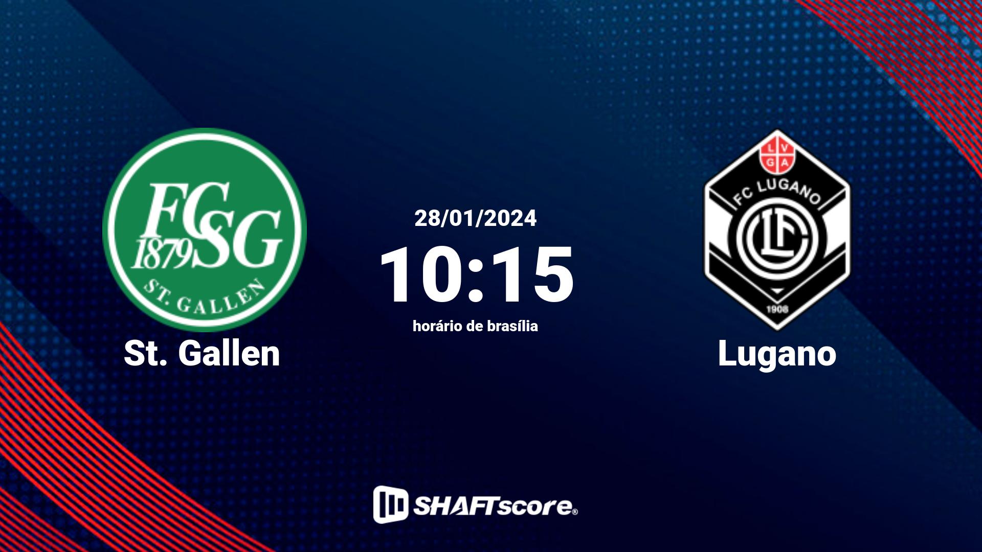 Estatísticas do jogo St. Gallen vs Lugano 28.01 10:15