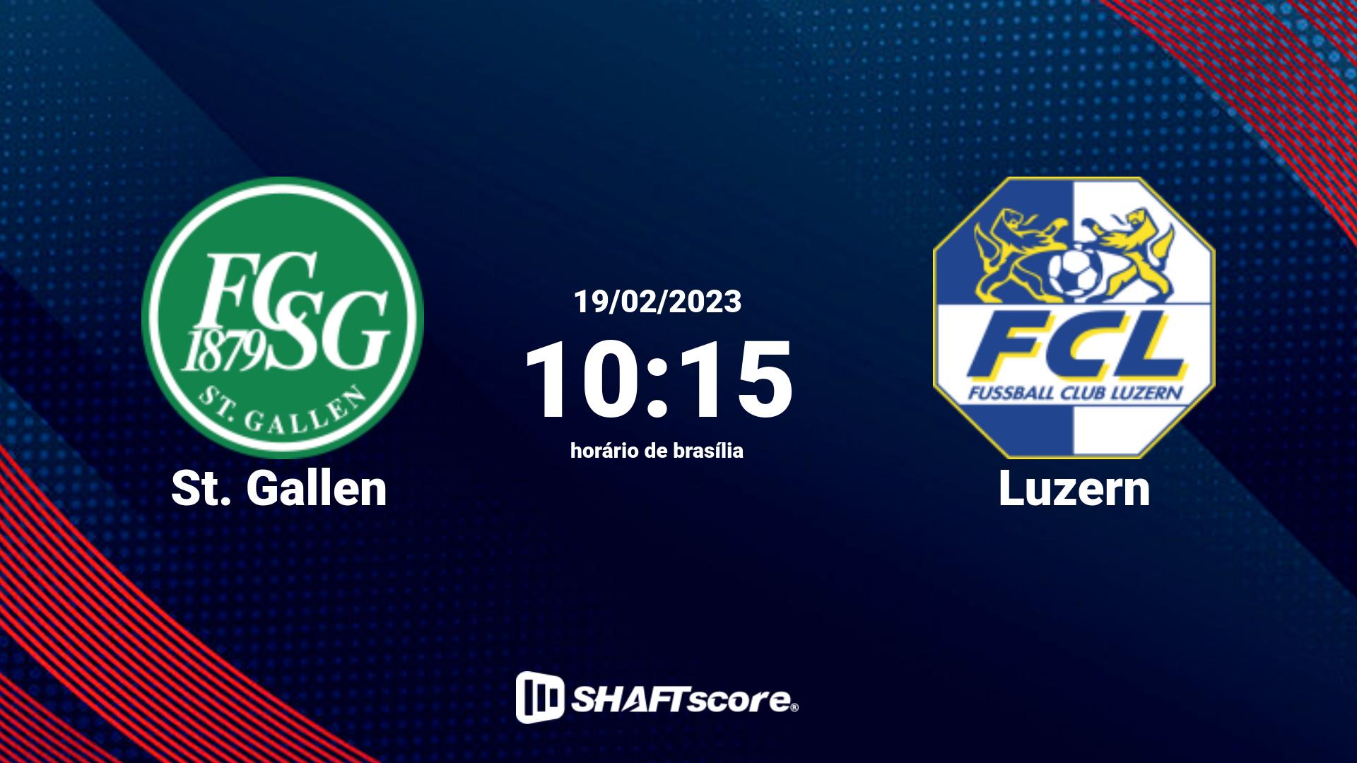 Estatísticas do jogo St. Gallen vs Luzern 19.02 10:15