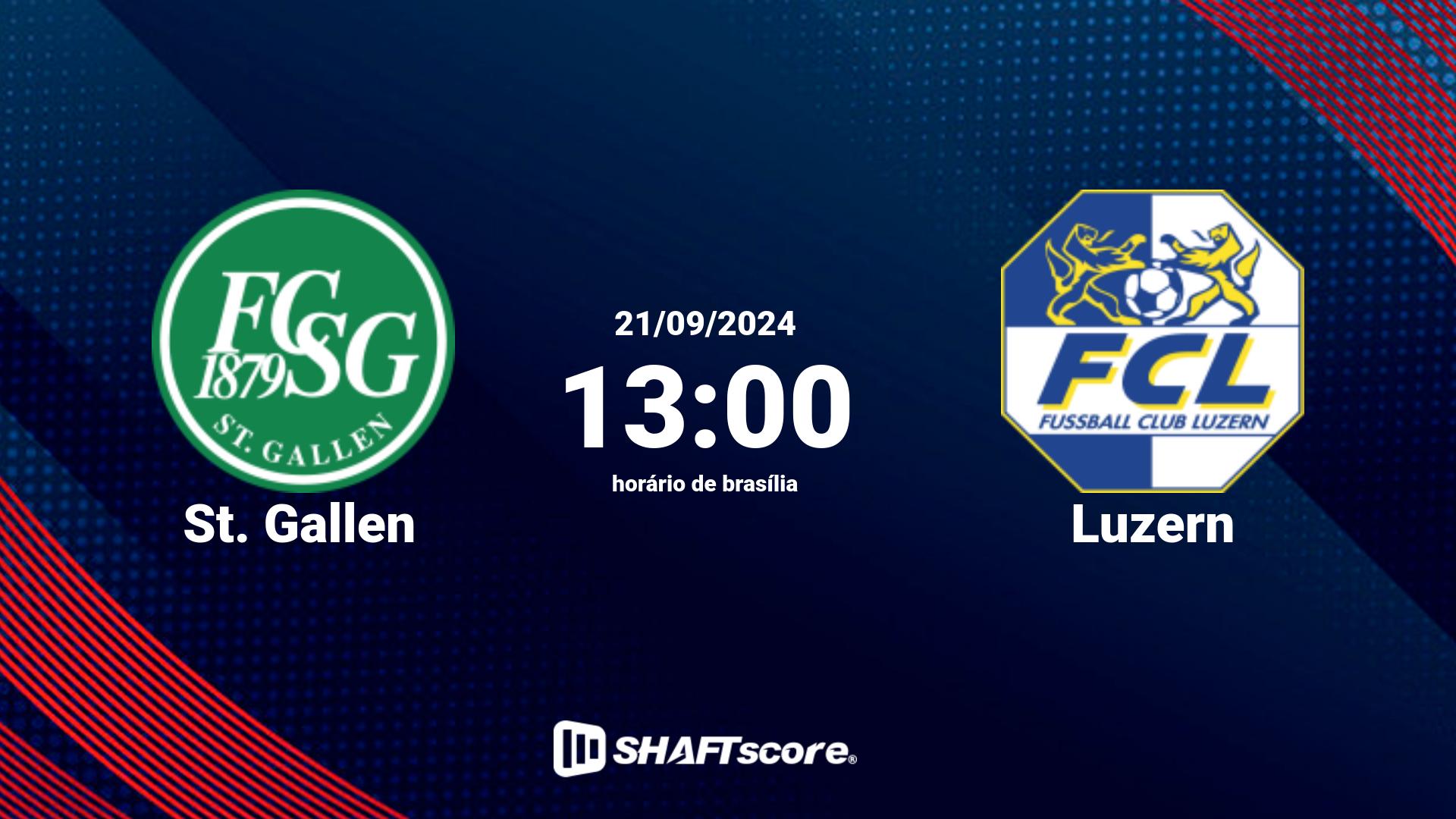 Estatísticas do jogo St. Gallen vs Luzern 21.09 13:00