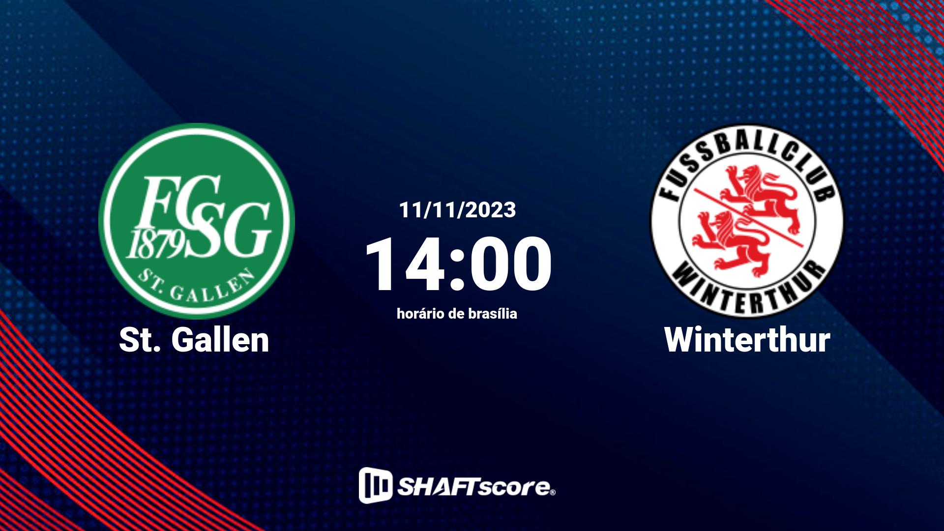 Estatísticas do jogo St. Gallen vs Winterthur 11.11 14:00