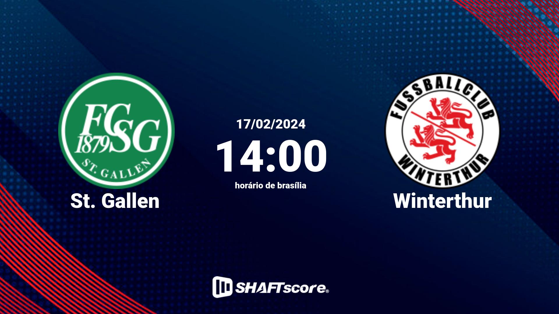 Estatísticas do jogo St. Gallen vs Winterthur 17.02 14:00