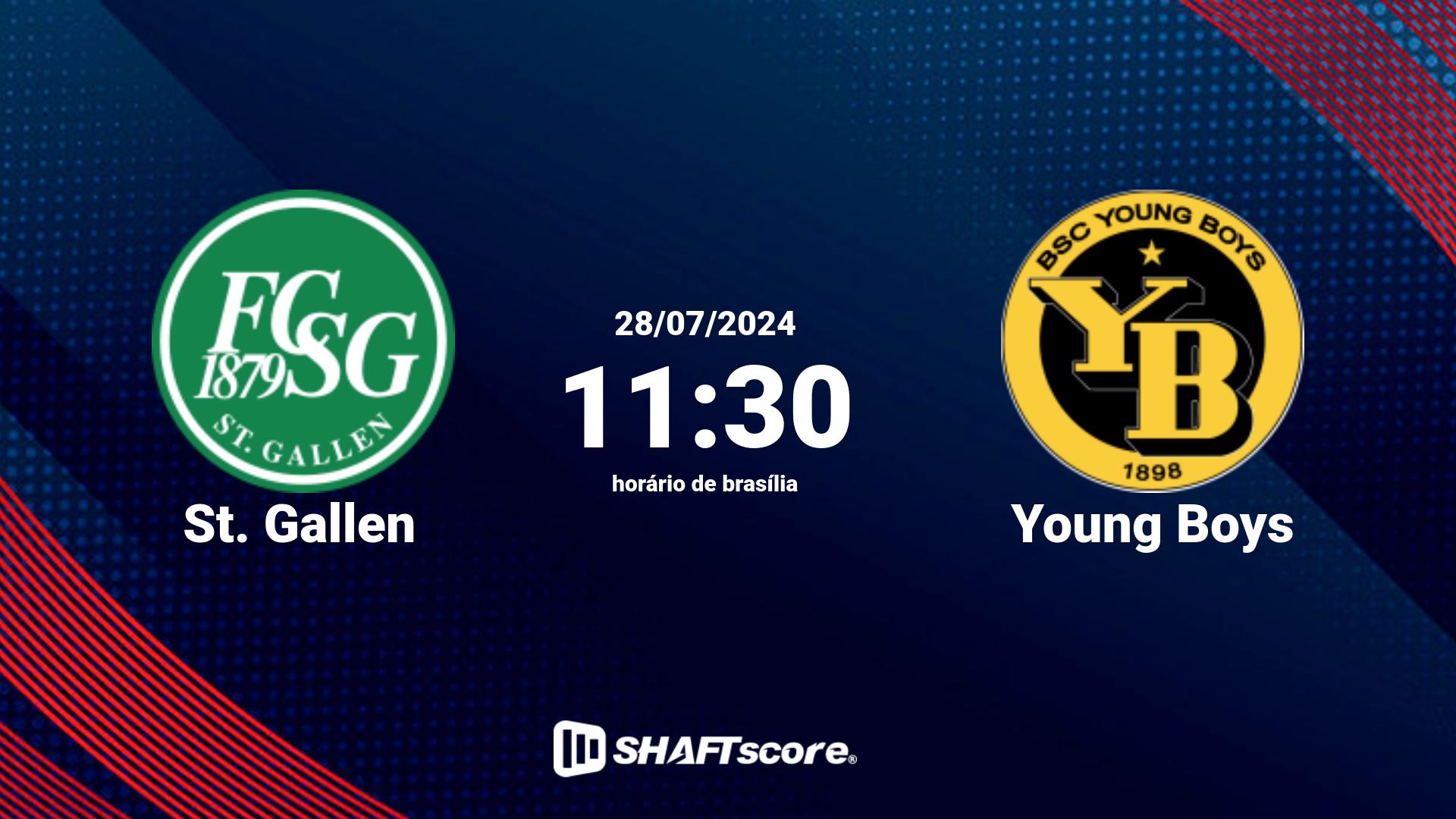 Estatísticas do jogo St. Gallen vs Young Boys 28.07 11:30