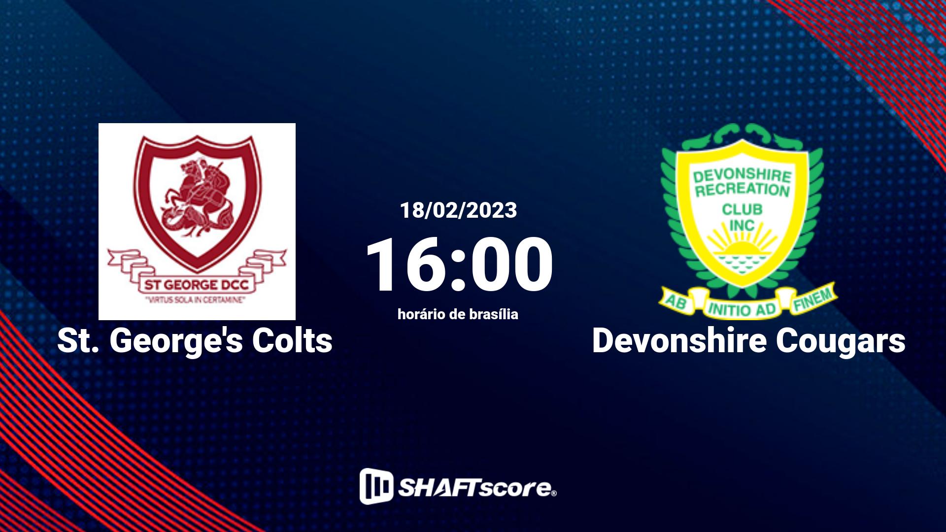 Estatísticas do jogo St. George's Colts vs Devonshire Cougars 18.02 16:00