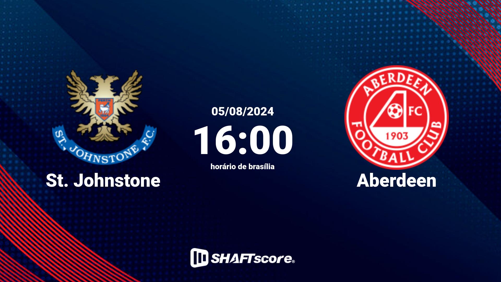 Estatísticas do jogo St. Johnstone vs Aberdeen 05.08 16:00