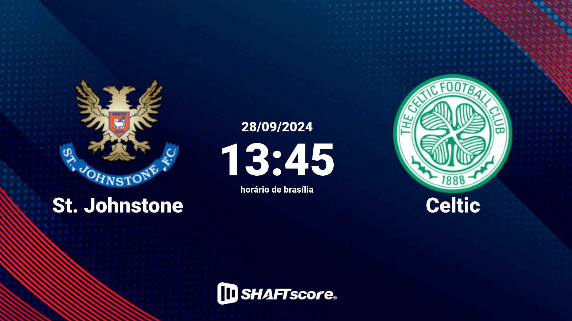 Estatísticas do jogo St. Johnstone vs Celtic 28.09 13:45