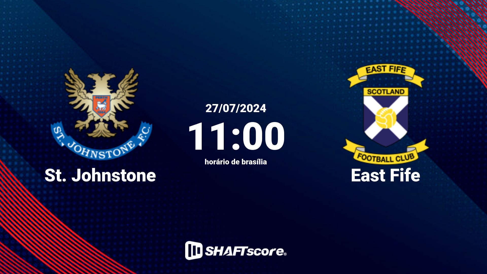 Estatísticas do jogo St. Johnstone vs East Fife 27.07 11:00