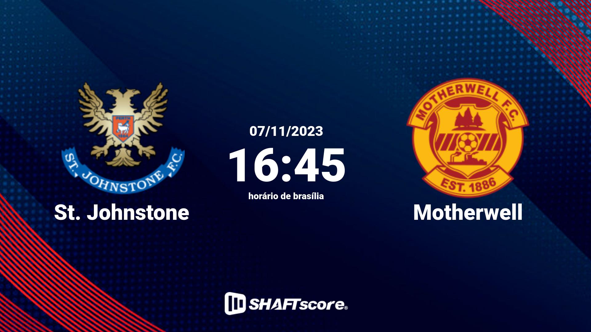 Estatísticas do jogo St. Johnstone vs Motherwell 07.11 16:45