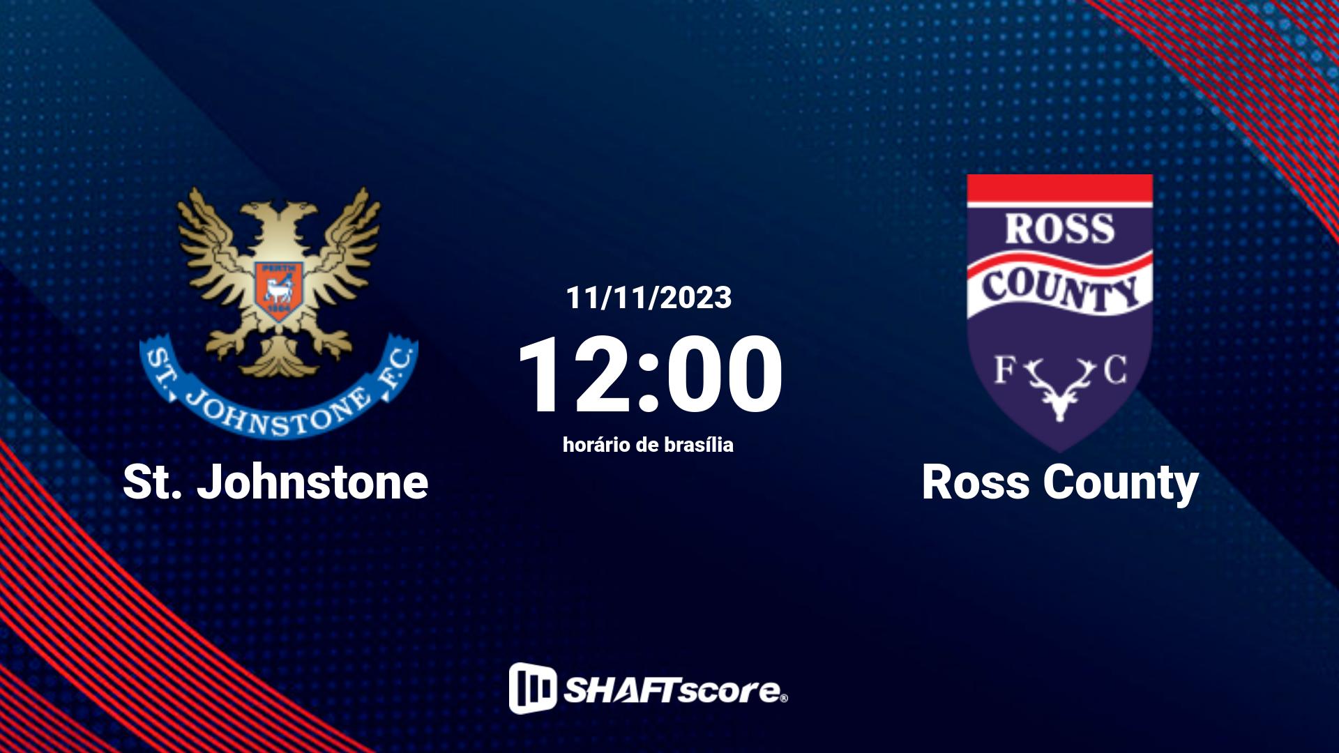 Estatísticas do jogo St. Johnstone vs Ross County 11.11 12:00