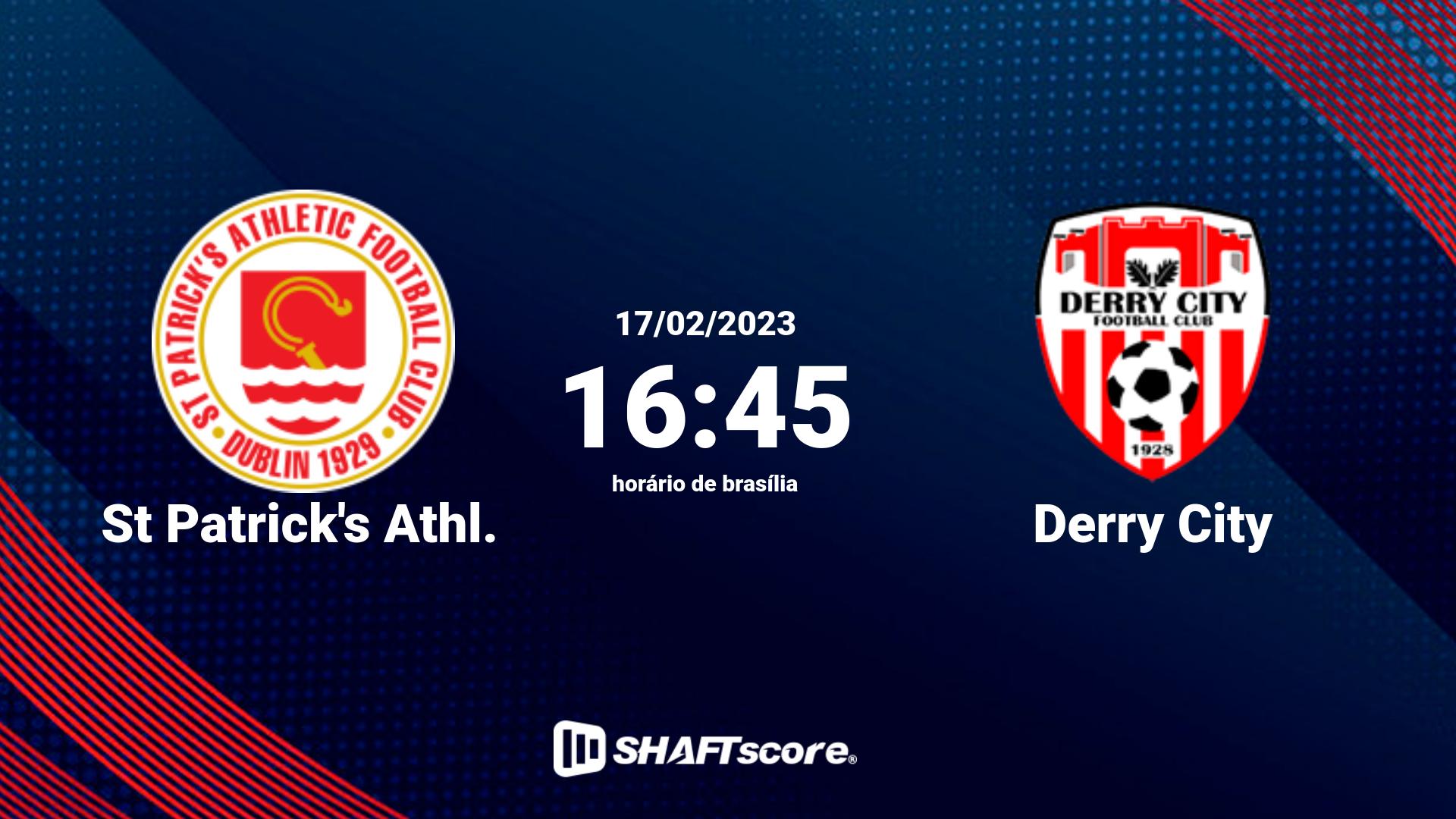 Estatísticas do jogo St Patrick's Athl. vs Derry City 17.02 16:45