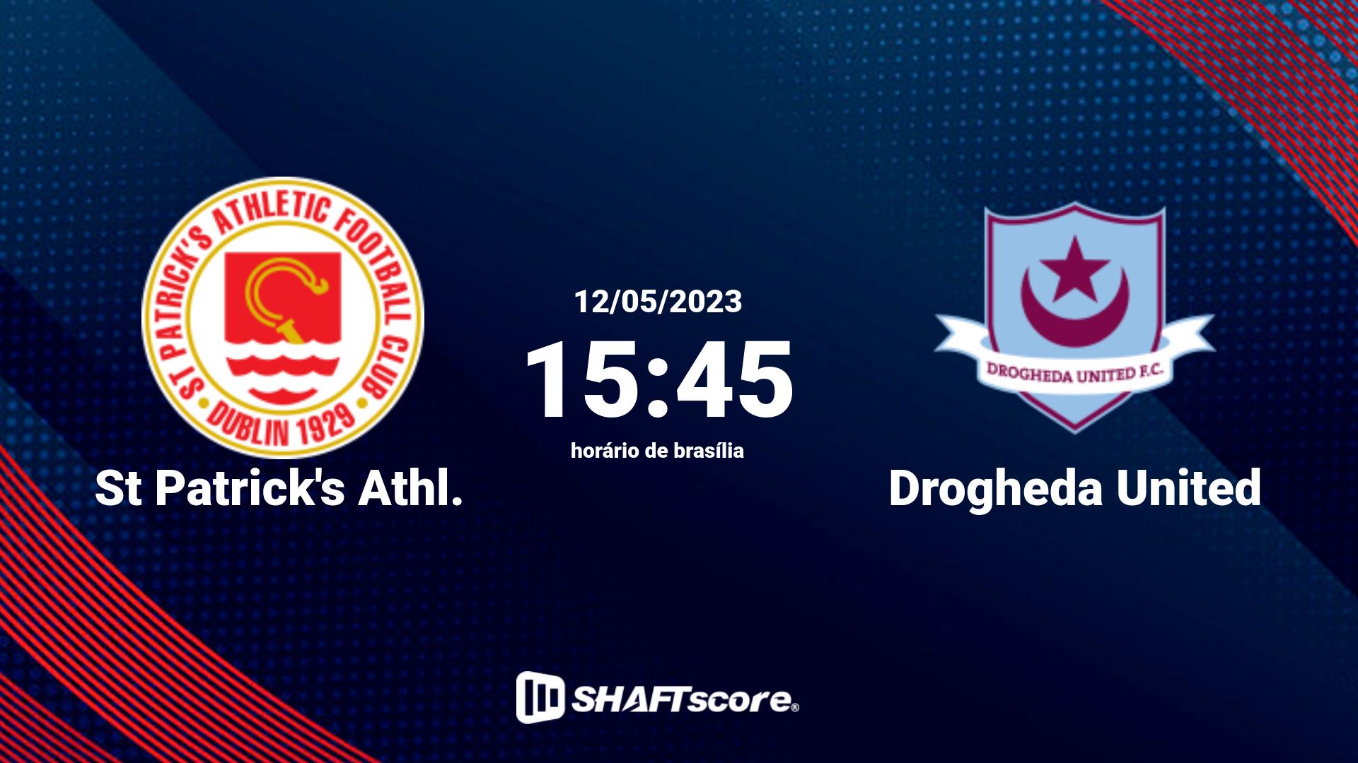 Estatísticas do jogo St Patrick's Athl. vs Drogheda United 12.05 15:45